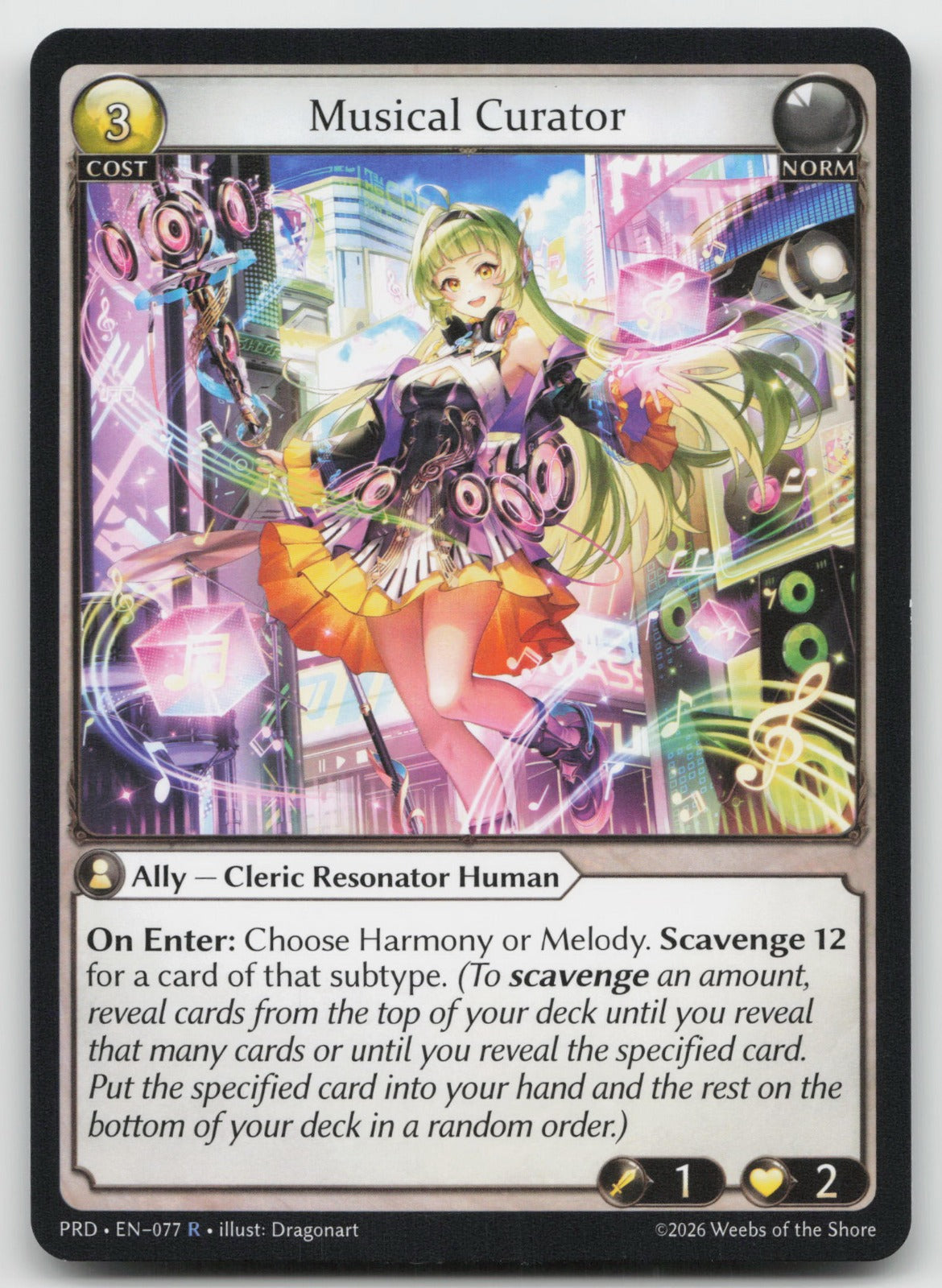 Musical Curator Rare .asphodel/paradise 077 NM