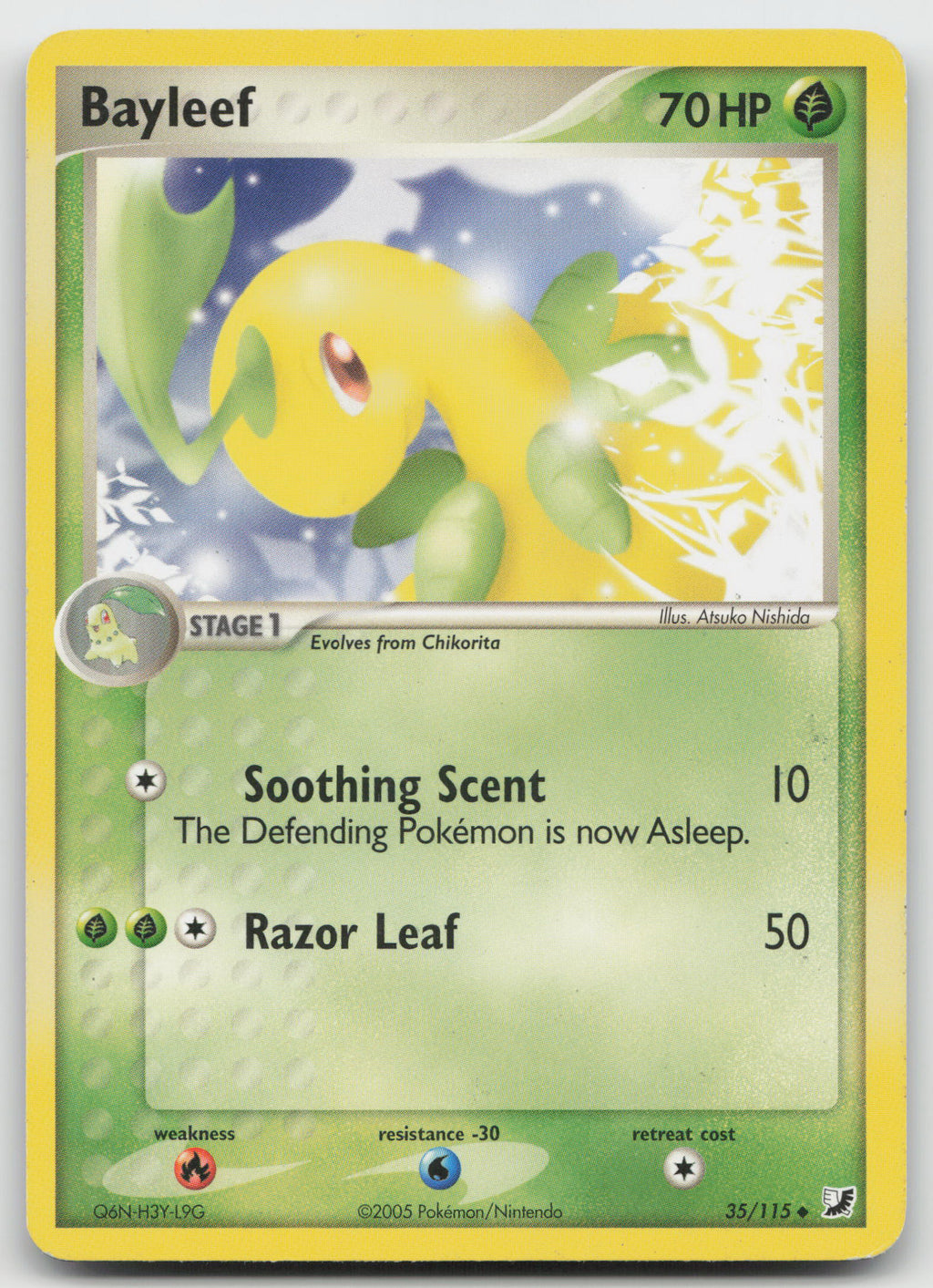Bayleef Uncommon Normal Unseen Forces 35/115 MP