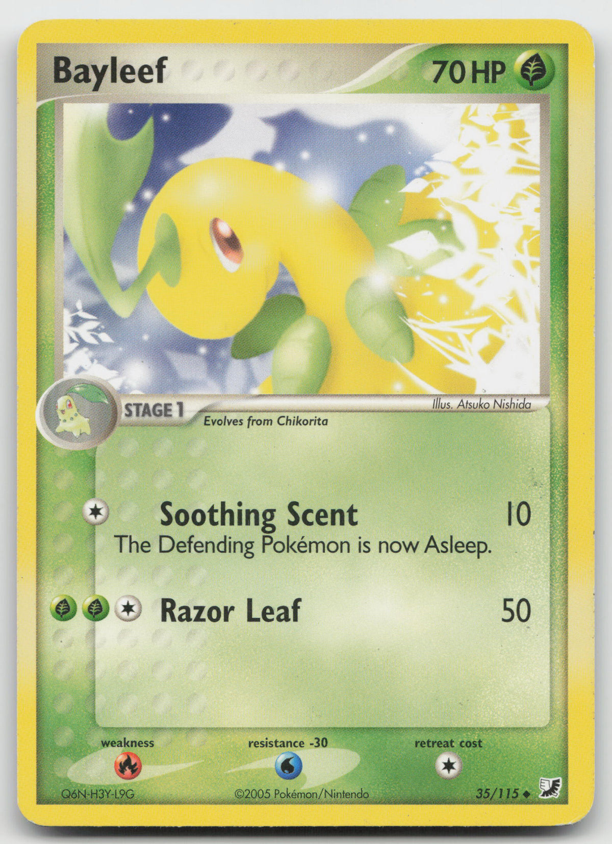 Bayleef Uncommon Normal Unseen Forces 35/115 MP