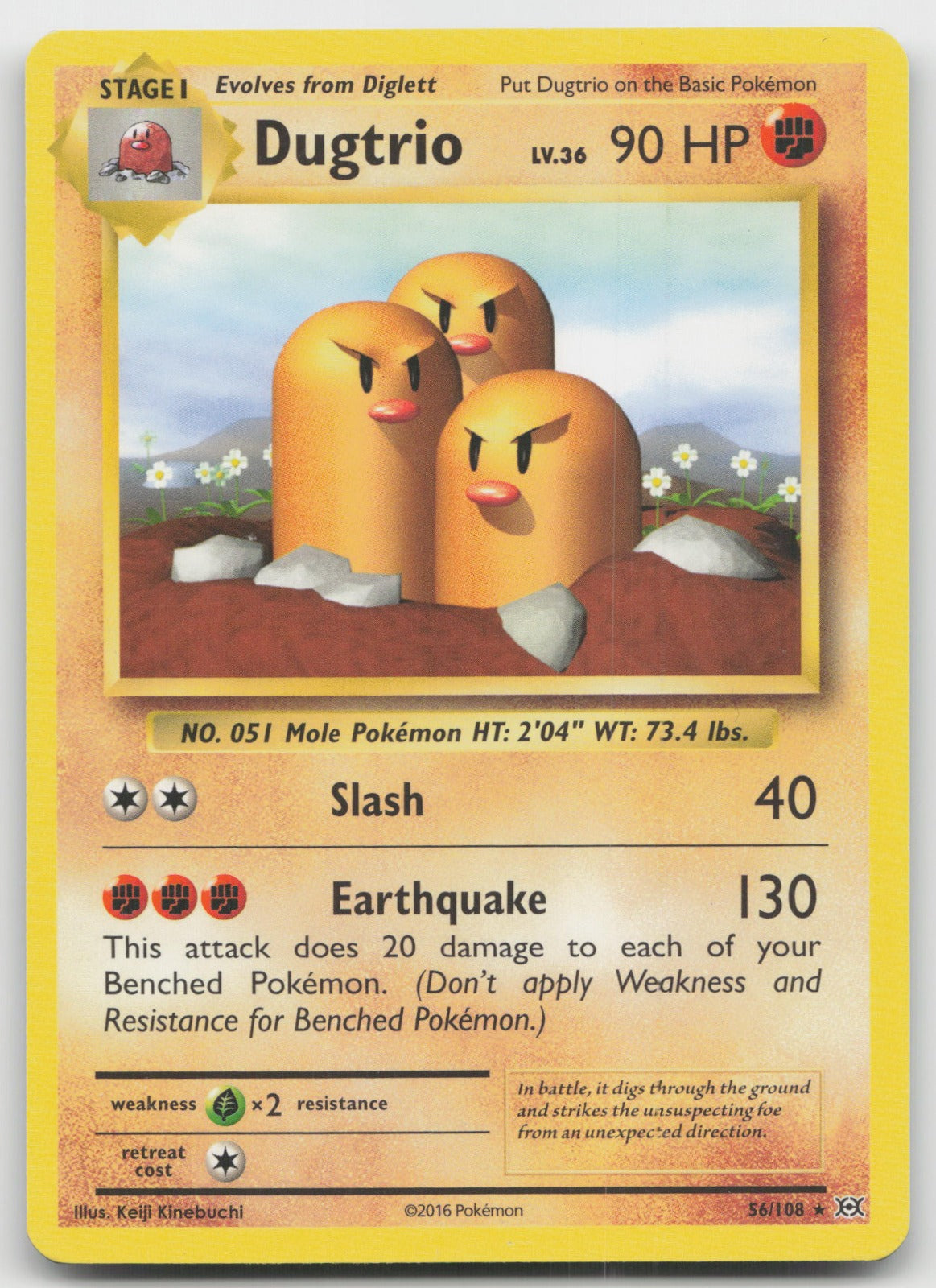 Dugtrio Rare XY - Evolutions 56/108 NM