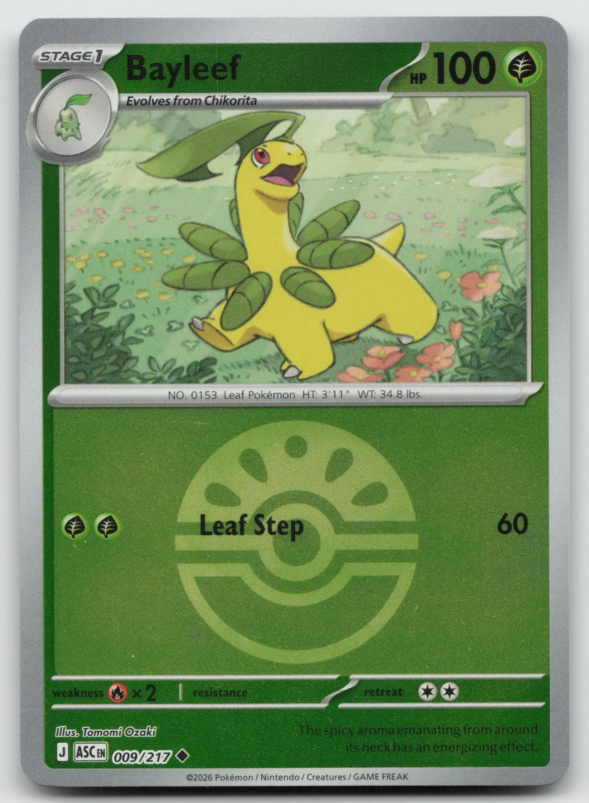 Bayleef (Friend Ball) Uncommon Reverse Holo ME: Ascended Heroes 009/217 NM