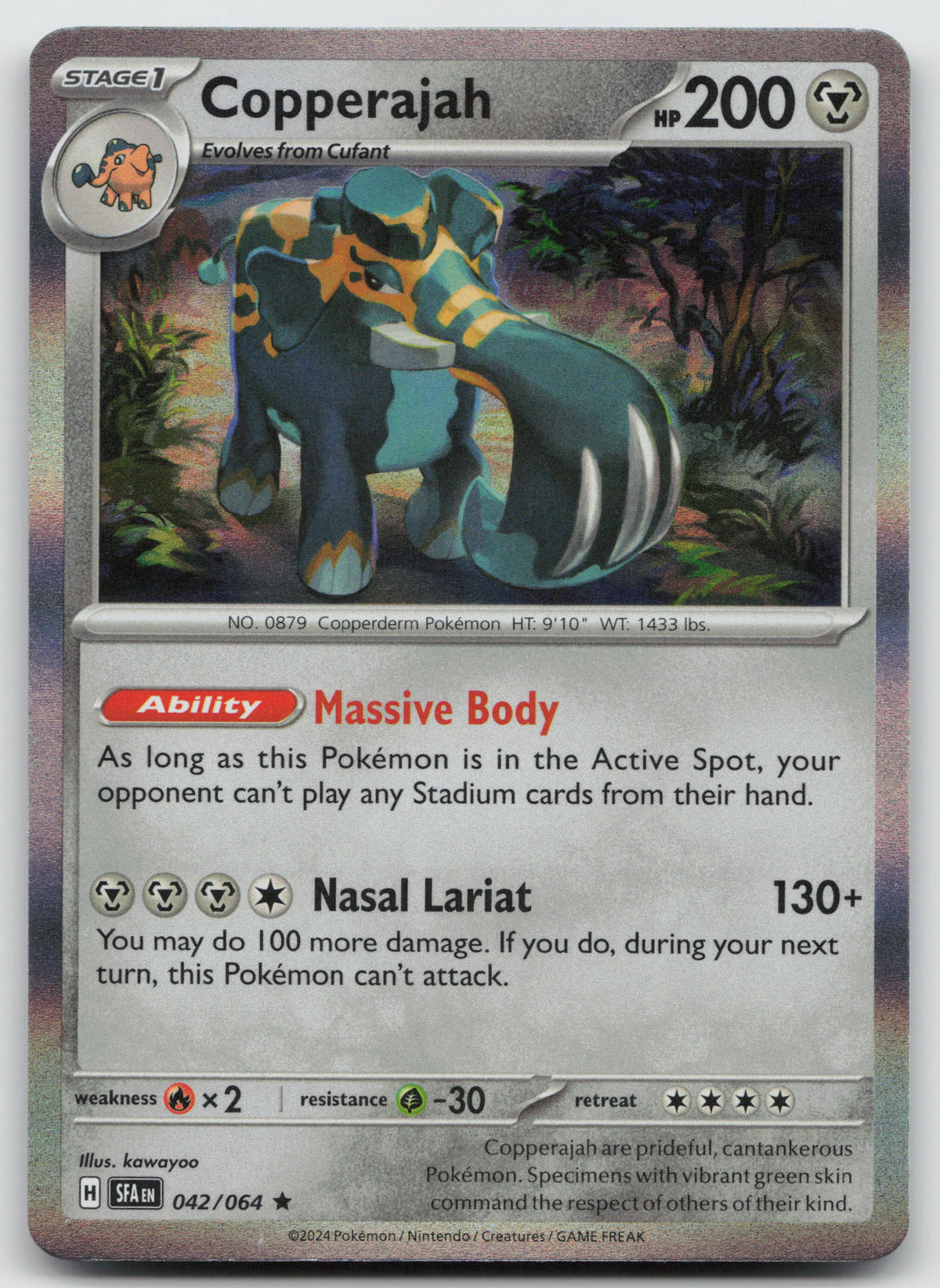 Copperajah Rare Holo SV: Shrouded Fable 042/064 NM