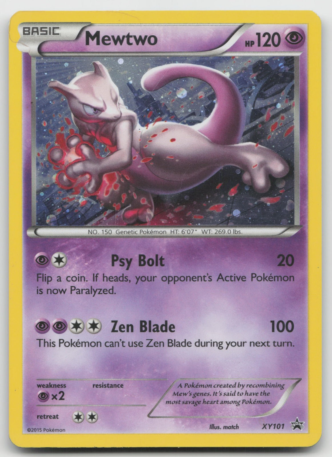 Mewtwo Promo Holo XY Promos XY101 MP
