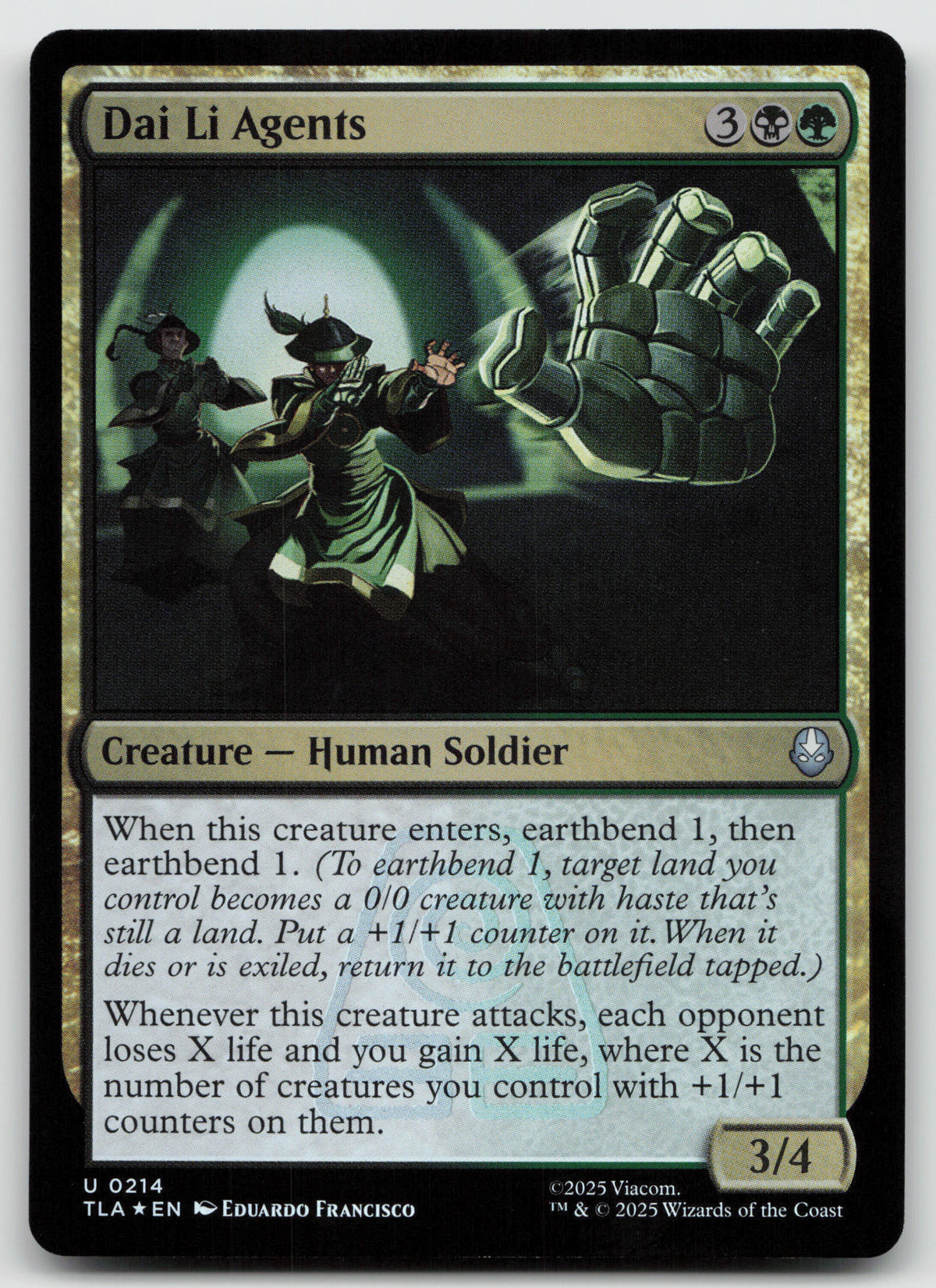 Dai Li Agents U Foil Avatar: The Last Airbender 214 NM
