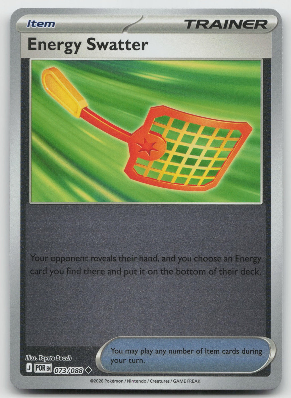 Energy Swatter Uncommon Reverse Holo ME03: Perfect Order 073/088 NM