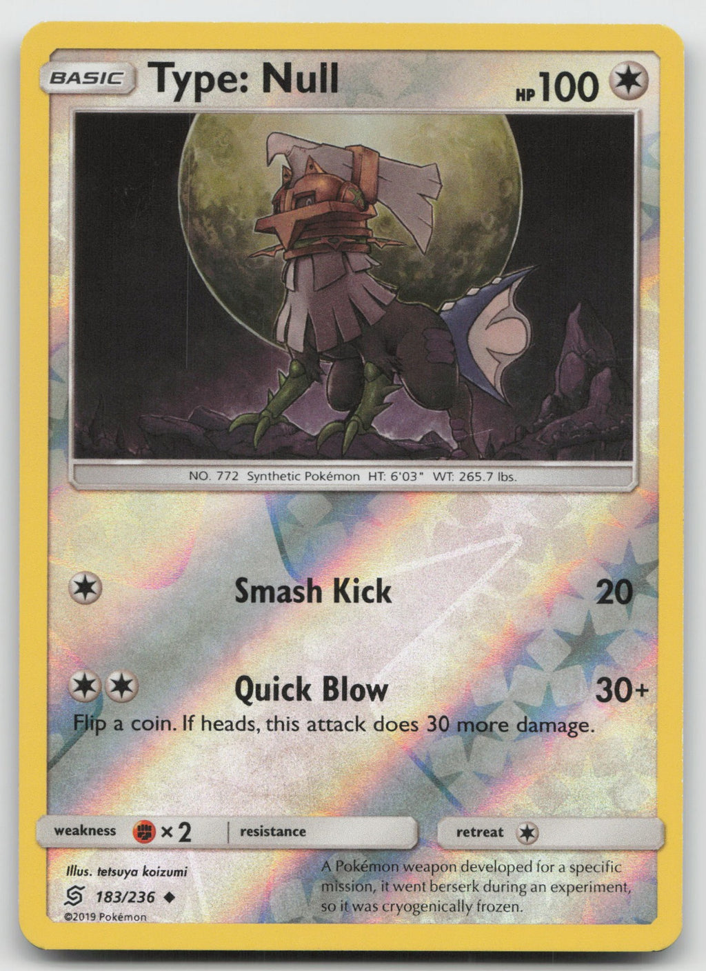 Type: Null Reverse Holo Uncommon SM - Unified Minds 183/236 NM