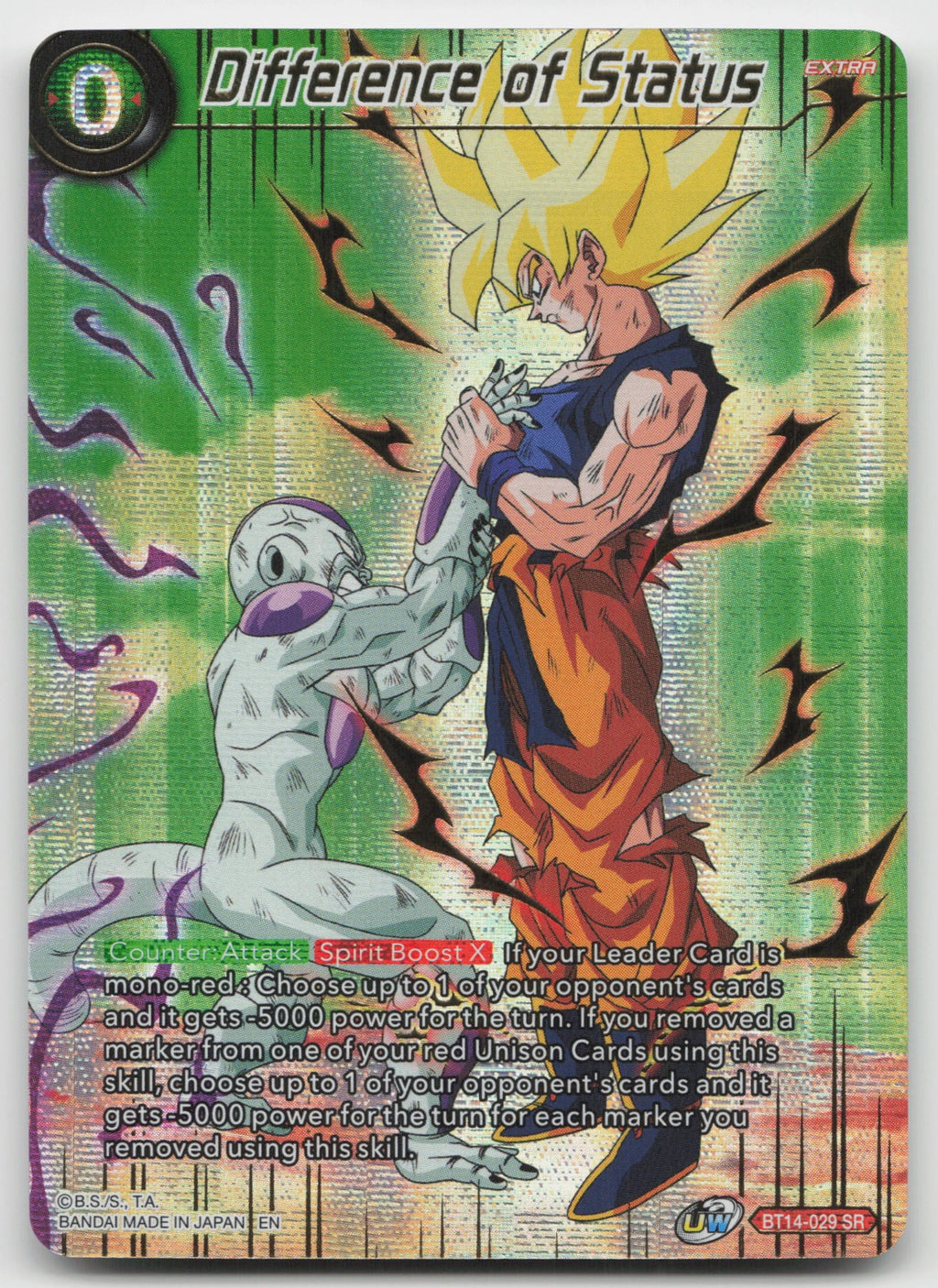 Difference of Status Super Rare Foil Theme: History of Son Goku BT14-029 NM