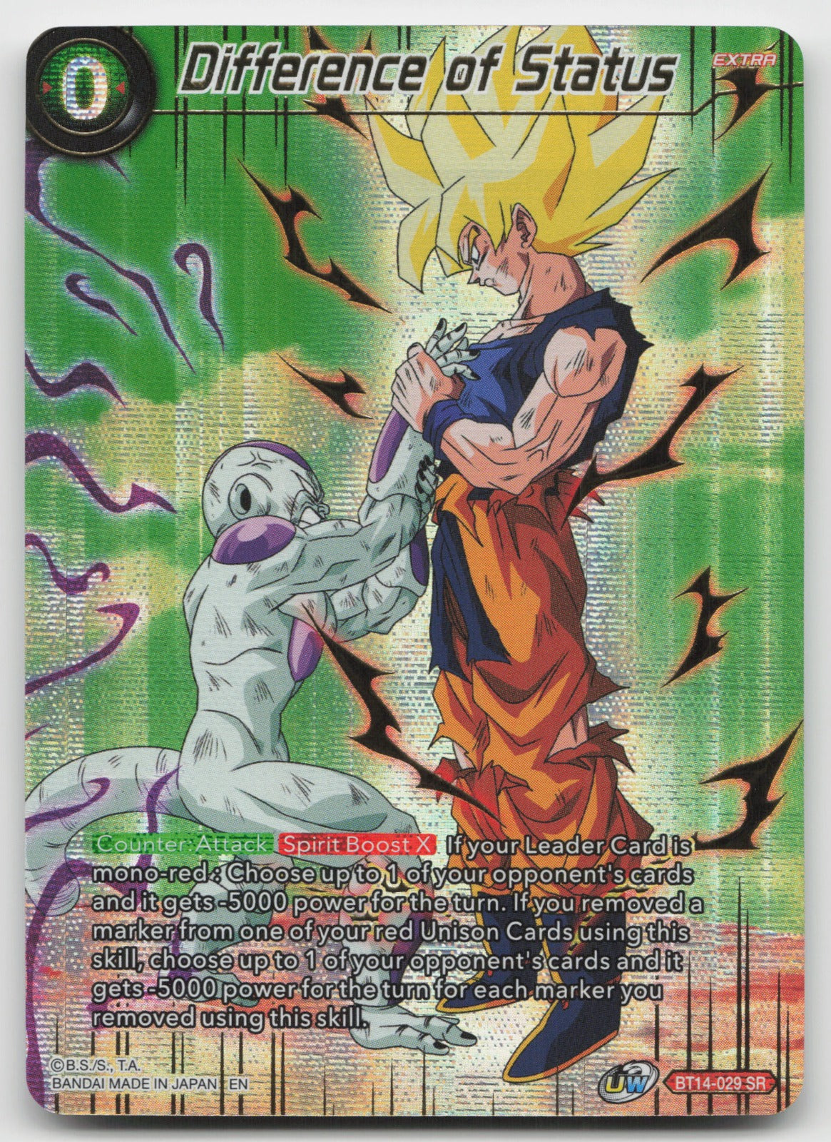 Difference of Status Super Rare Foil Theme: History of Son Goku BT14-029 NM