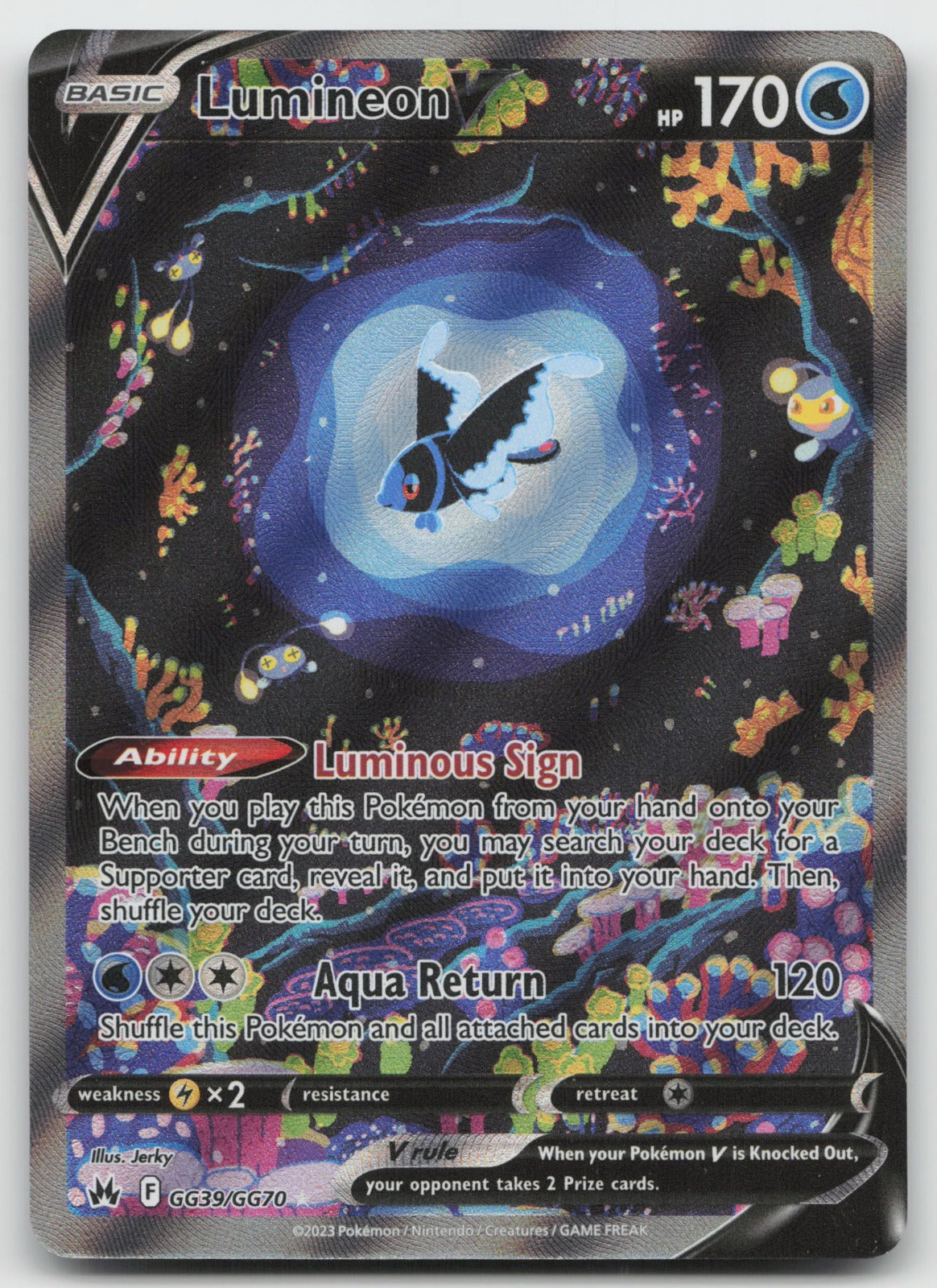 Lumineon V Holo Ultra Rare SWSH: Crown Zenith: Galarian Gallery GG39/GG70 NM