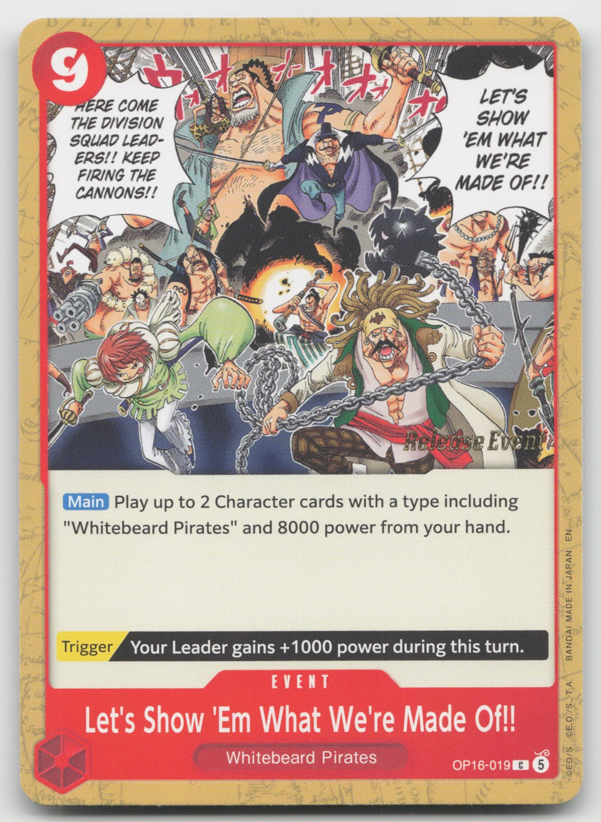 Let's Show 'Em What We're Made Of!! The Time of Battle Release Event OP16-019 NM