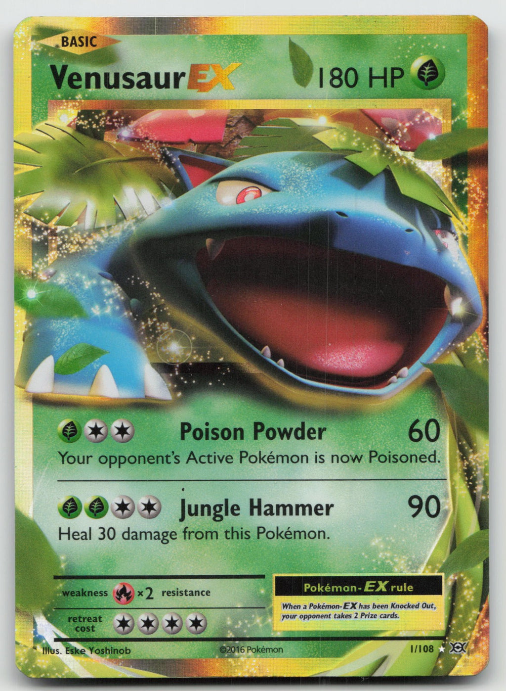 Venusaur EX Holo Ultra Rare XY - Evolutions 1/108 VLP
