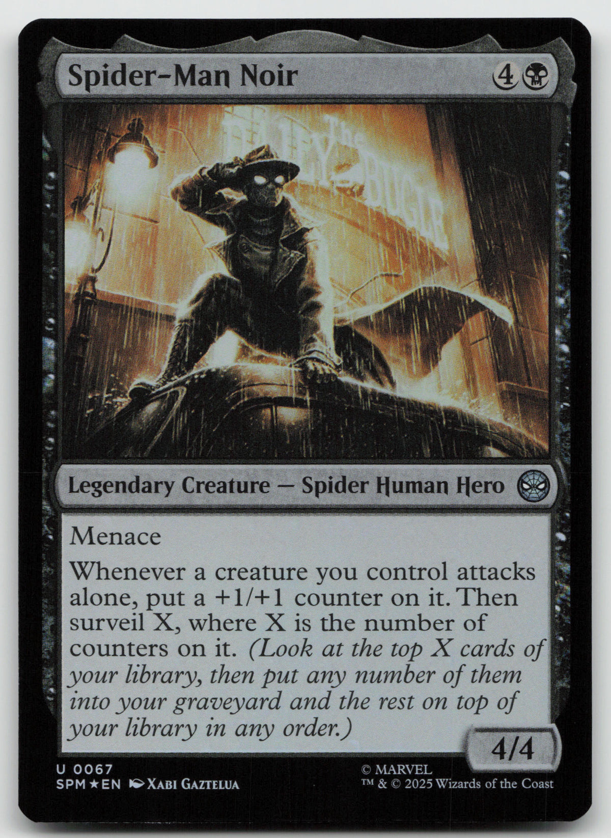Spider-Man Noir U Foil Marvel's Spider-Man 67 NM