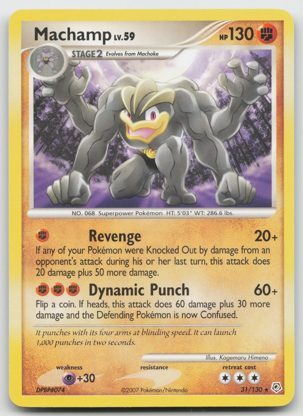 Machamp Rare Diamond and Pearl 31/130 LP