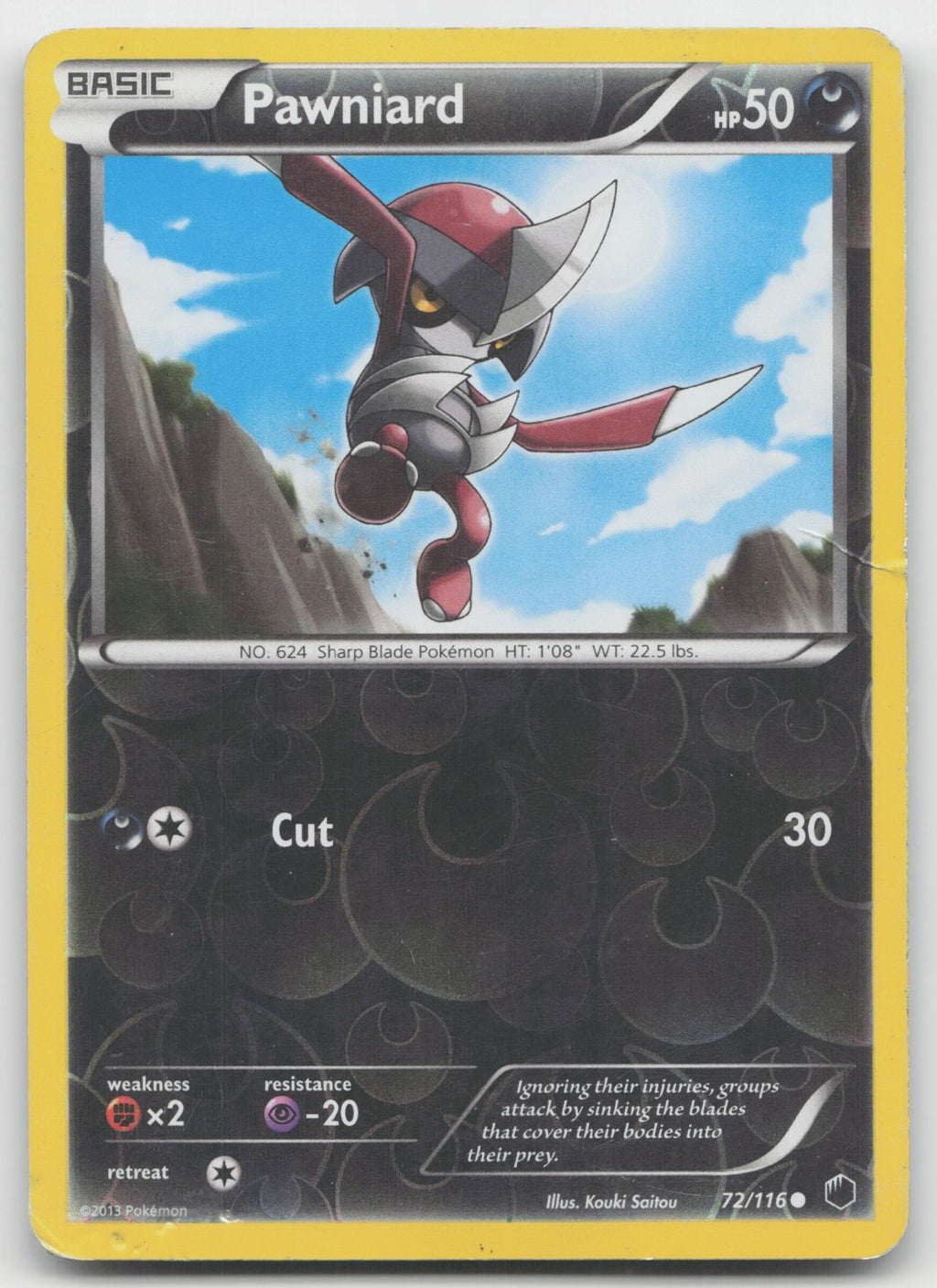 Pawniard Common Reverse Holo Plasma Freeze 72/116 DMG