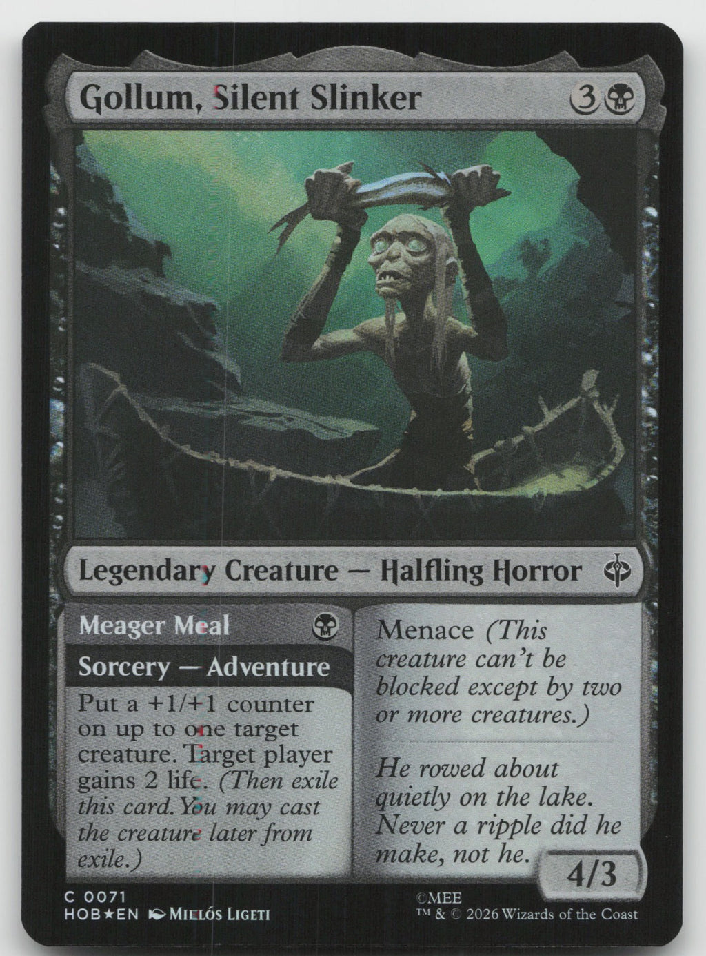 Gollum, Silent Slinker C Foil The Hobbit 71 NM