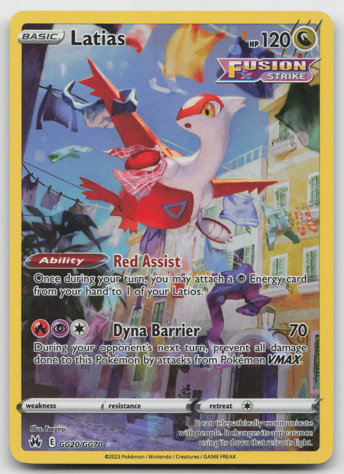 Latias Holo Ultra Rare SWSH: Crown Zenith: Galarian Gallery GG20/GG70 NM