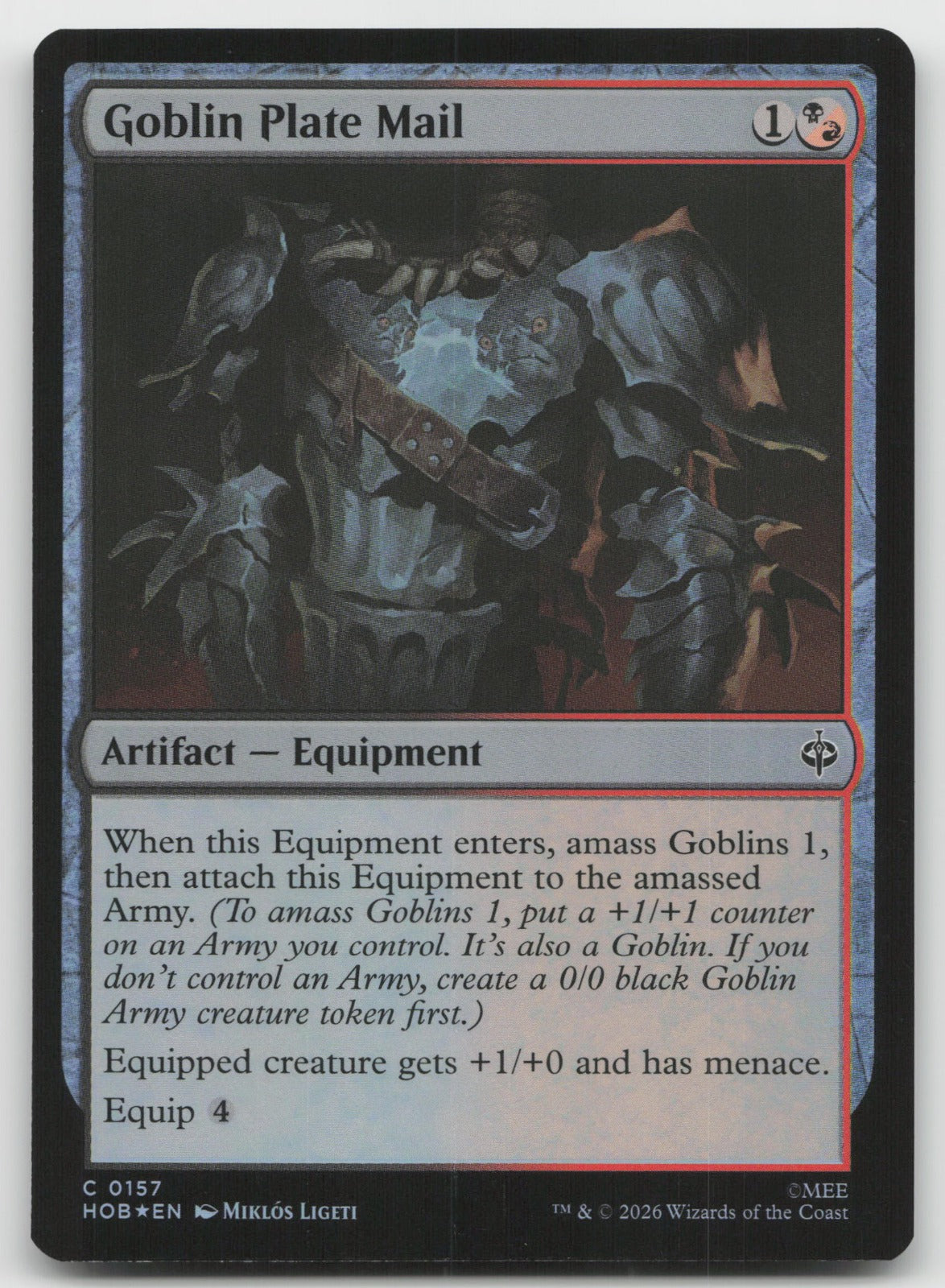 Goblin Plate Mail Foil C The Hobbit 157 NM