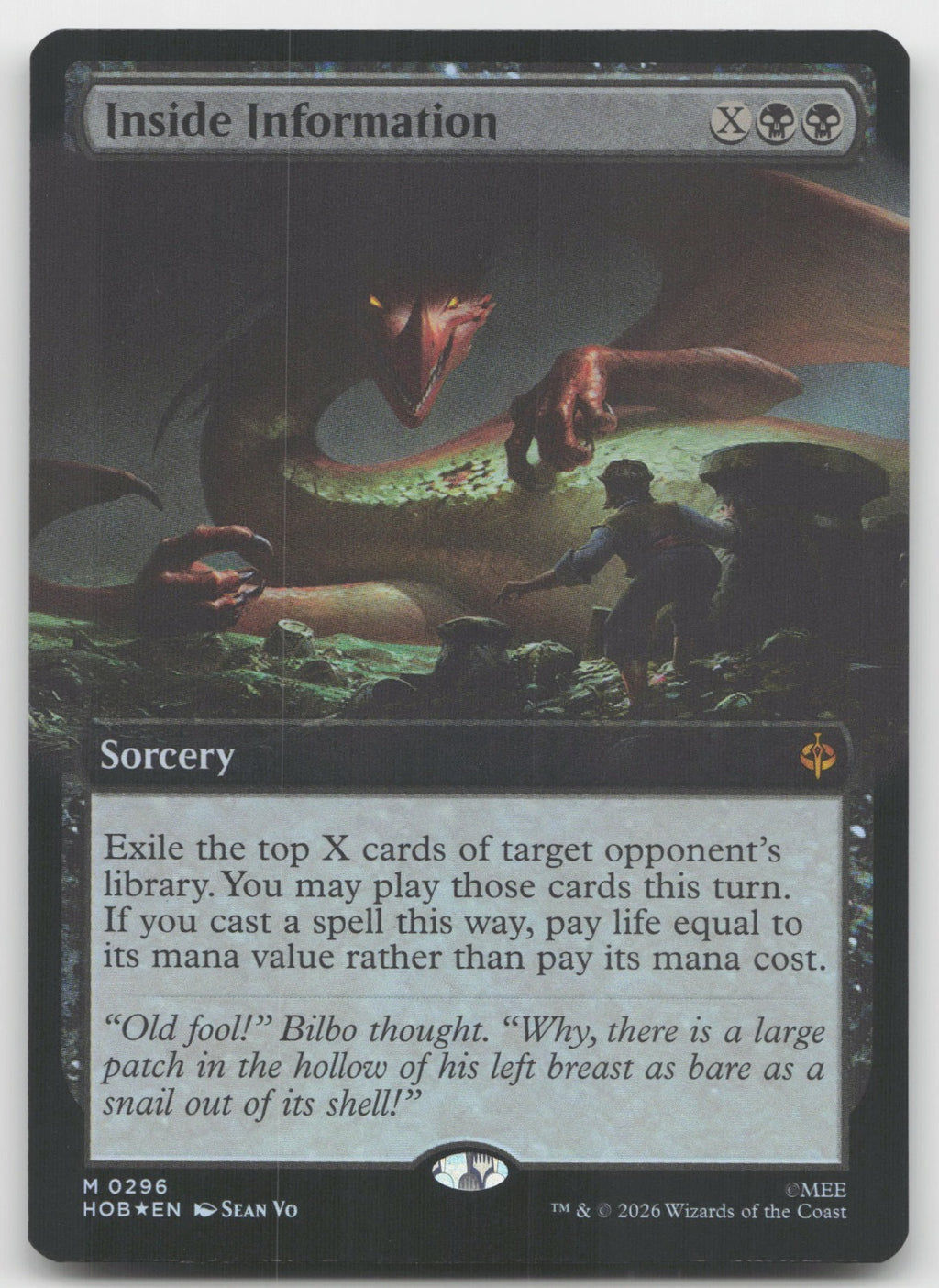 Inside Information (Extended Art) M Foil The Hobbit 296 NM