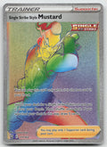 Single Strike Style Mustard (Secret) Rainbow Rare Holo Battle Styles 177/163 NM