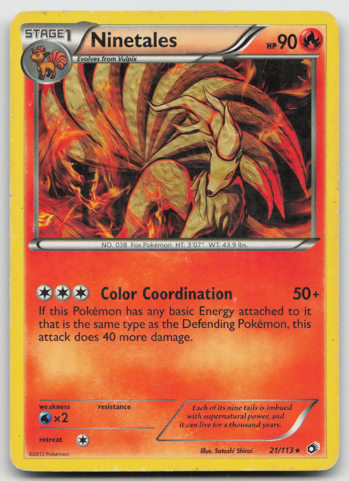 Ninetales Rare Legendary Treasures 21/113 HP