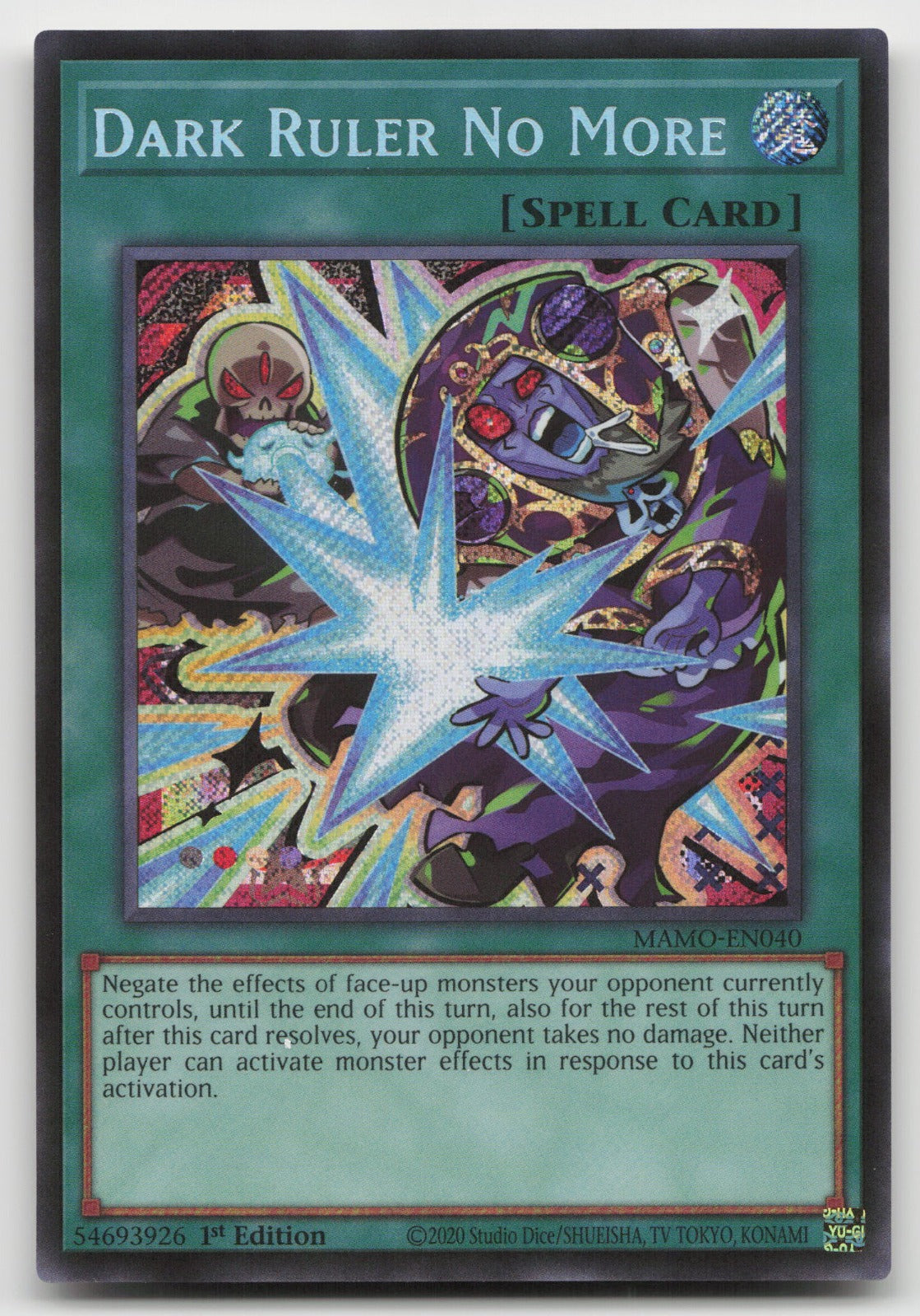 Dark Ruler No More 1st Edition Secret Rare Magnificent Monsters MAMO-EN040 NM