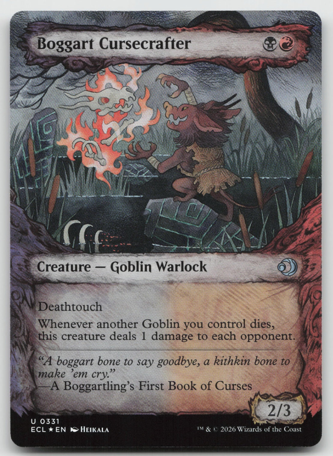 Boggart Cursecrafter (Showcase) U Foil Lorwyn Eclipsed 331 NM