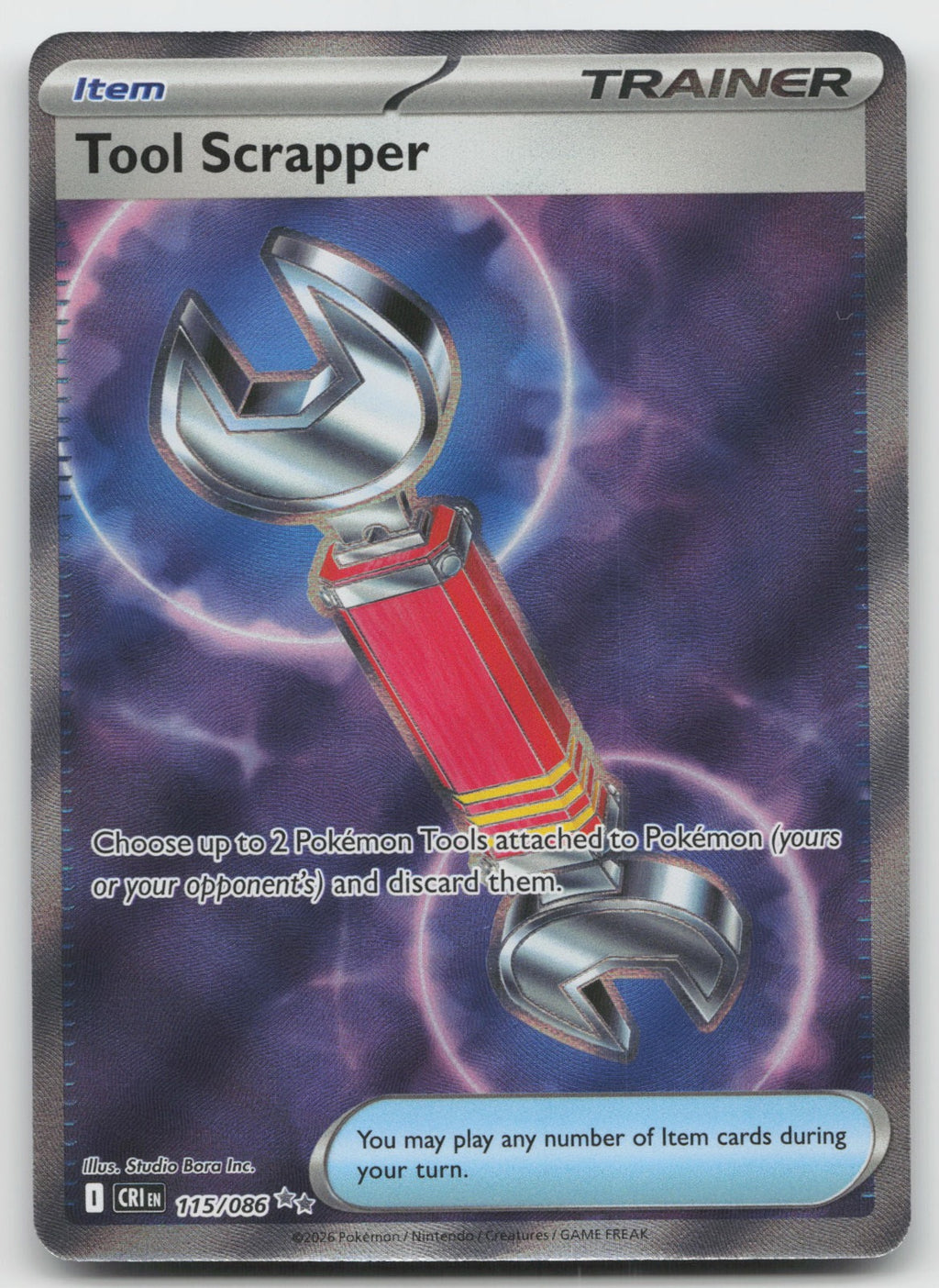 Tool Scrapper Holo Ultra Rare ME04: Chaos Rising 115/086 NM