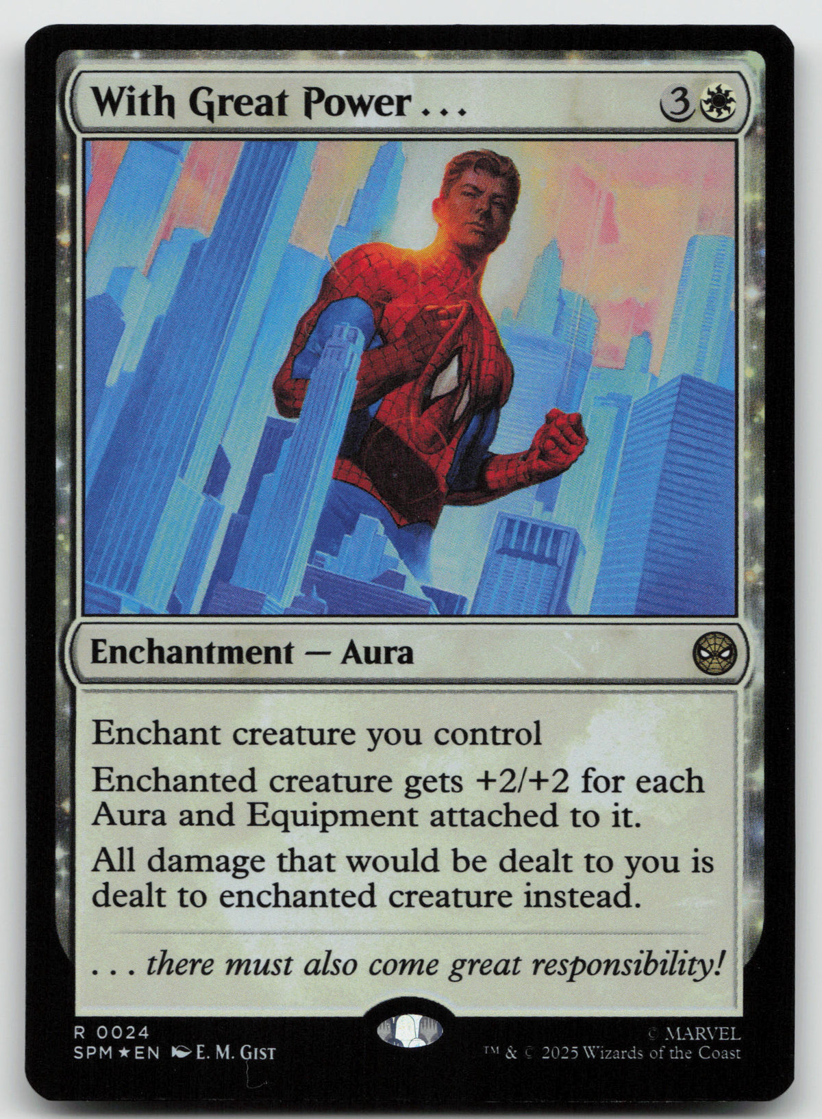 With Great Power . . . R Foil Marvel's Spider-Man 24 NM