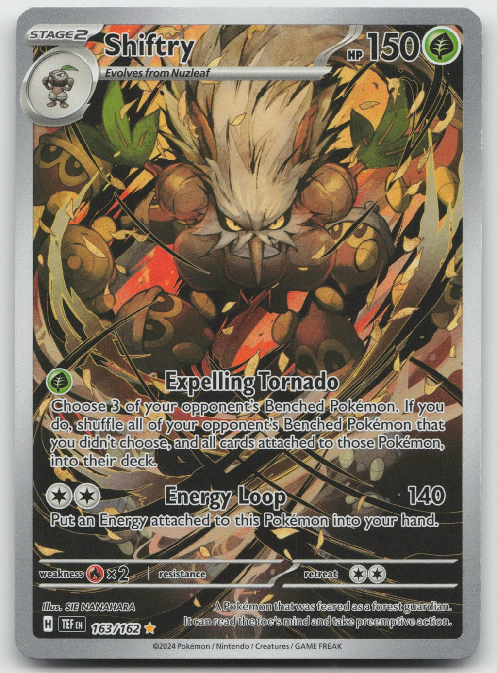 Shiftry Holo Illustration Rare SV05: Temporal Forces 163/162 NM