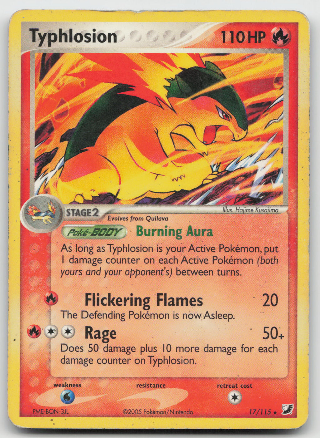 Typhlosion - EX Unseen Forces Rare Normal Deck Exclusives 017/115 DMG