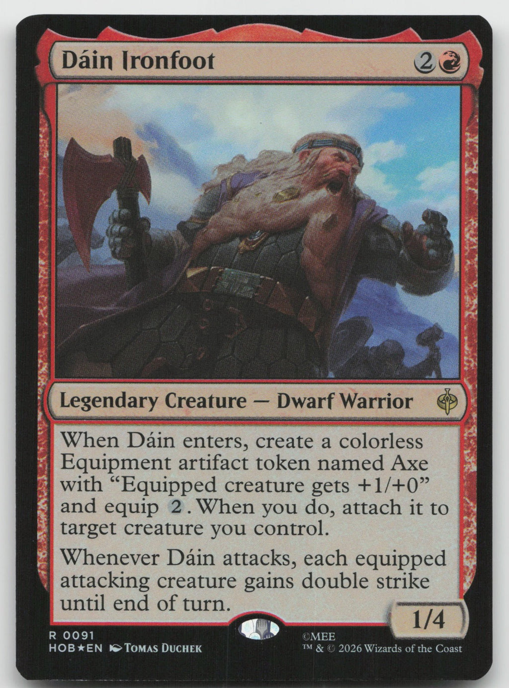 Dain Ironfoot Foil R The Hobbit 91 NM
