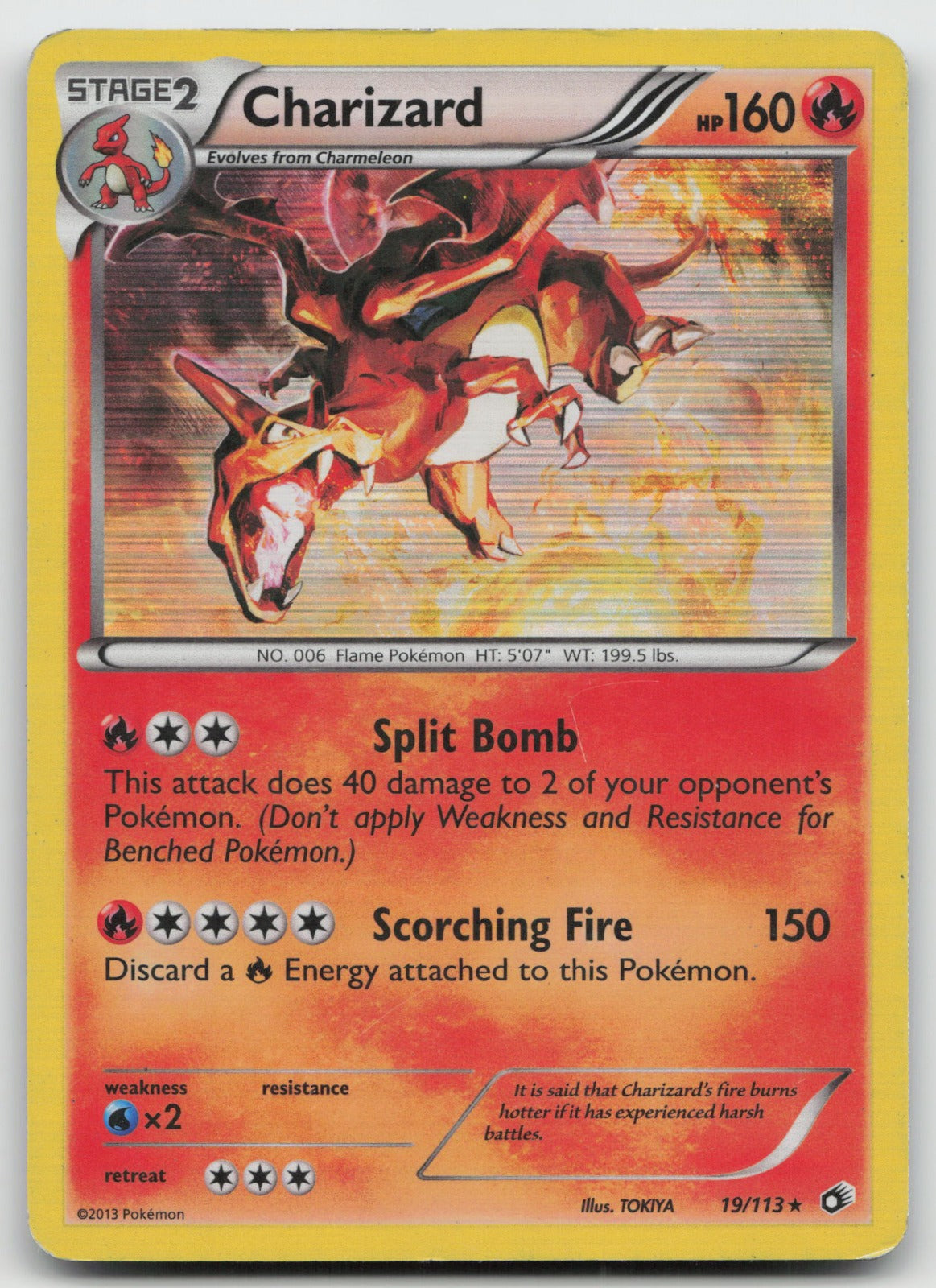 Charizard Holo Rare Legendary Treasures 19/113 HP