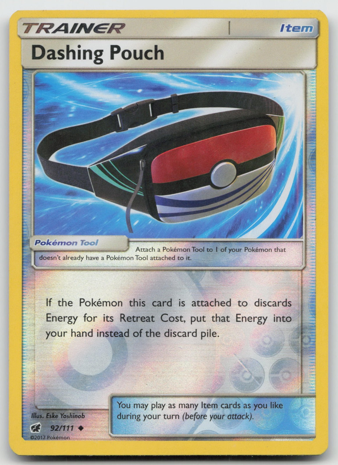 Dashing Pouch Reverse Holo Uncommon SM - Crimson Invasion 92/111 LP