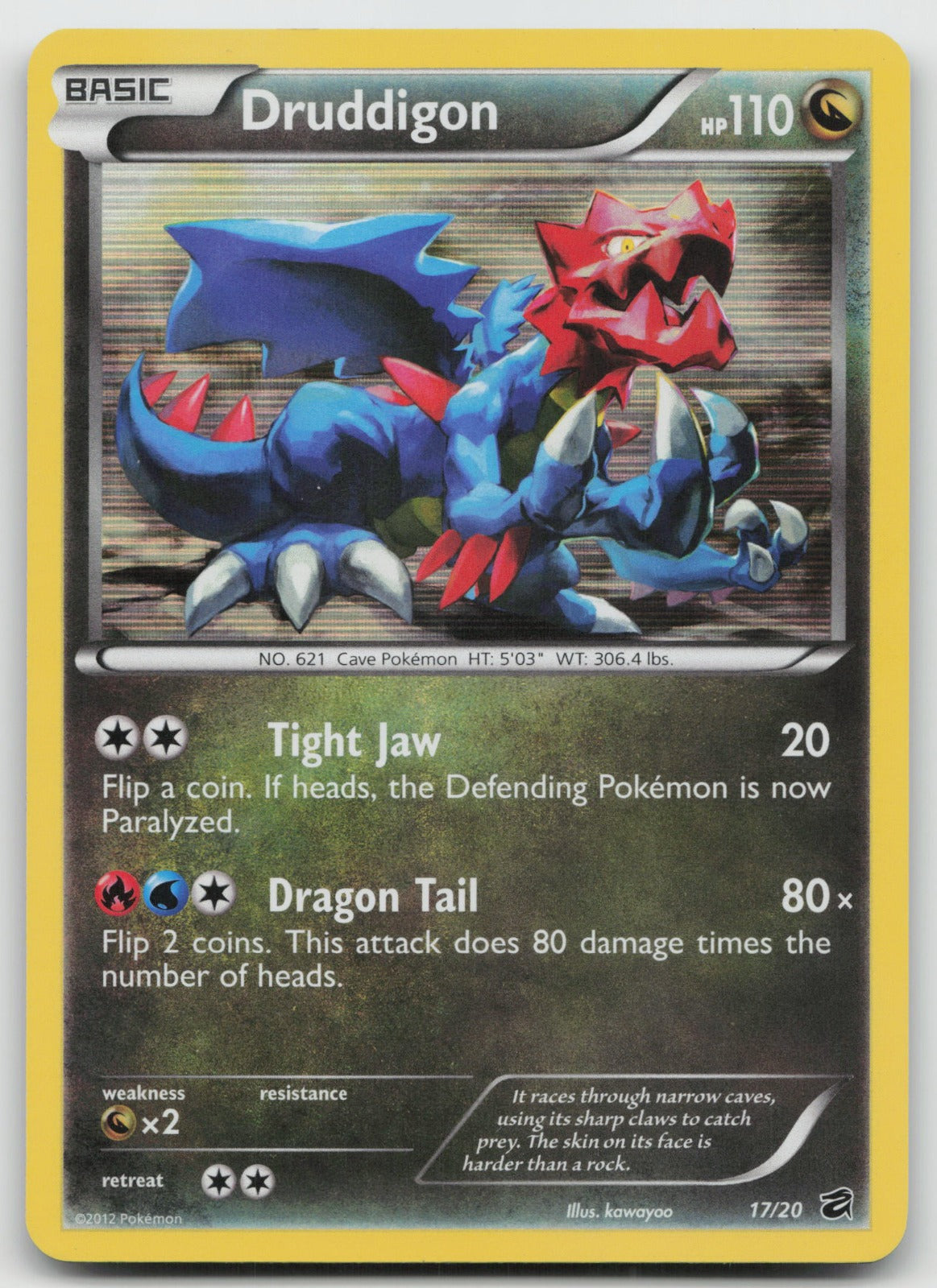 Druddigon Holo Rare Dragon Vault 17/20 NM
