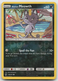 Alolan Meowth Reverse Holo Common SM - Lost Thunder 118/214 VLP