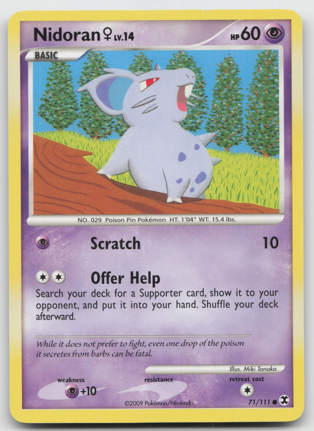 Nidoran F Common Rising Rivals 71/111 LP