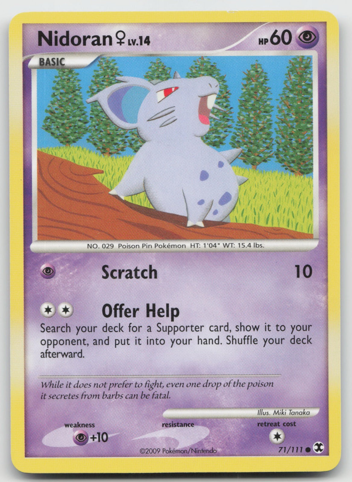 Nidoran F Common Rising Rivals 71/111 LP