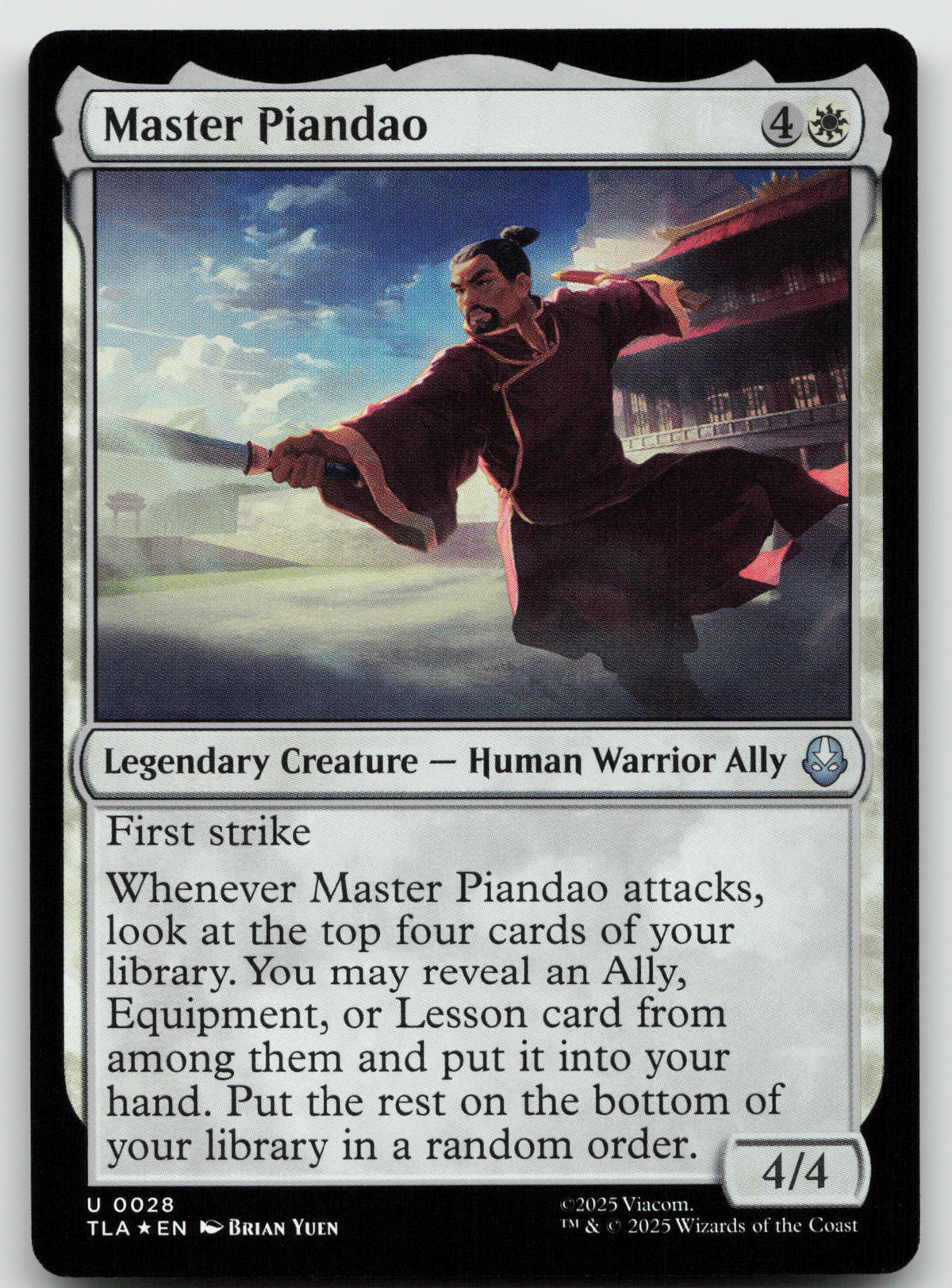 Master Piandao U Foil Avatar: The Last Airbender 0028 NM