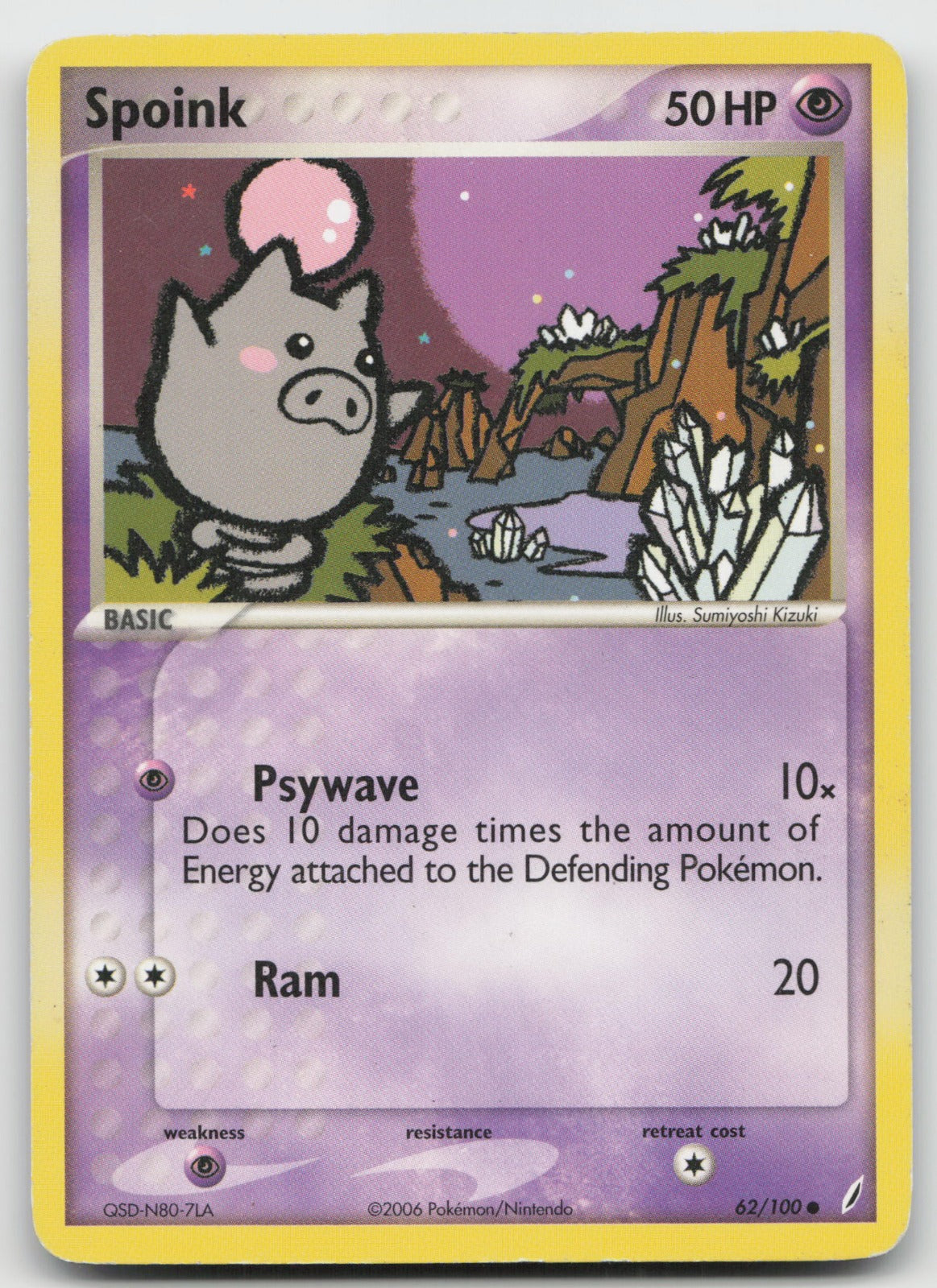 Spoink Common Crystal Guardians 62/100 DMG