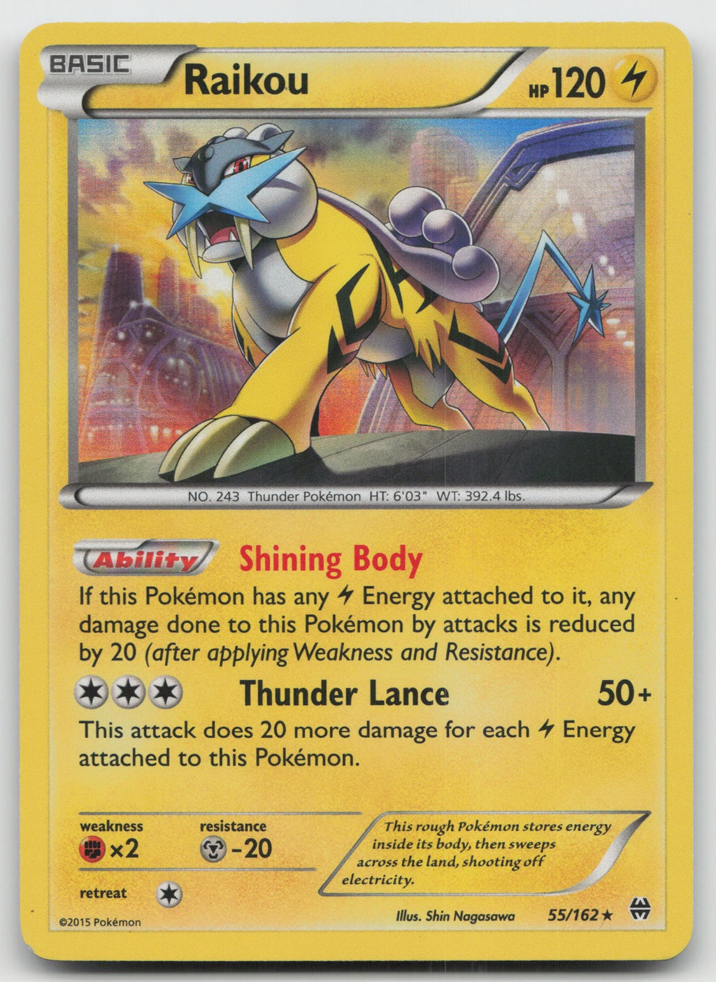Raikou Holo Rare XY - BREAKthrough 55/162 LP