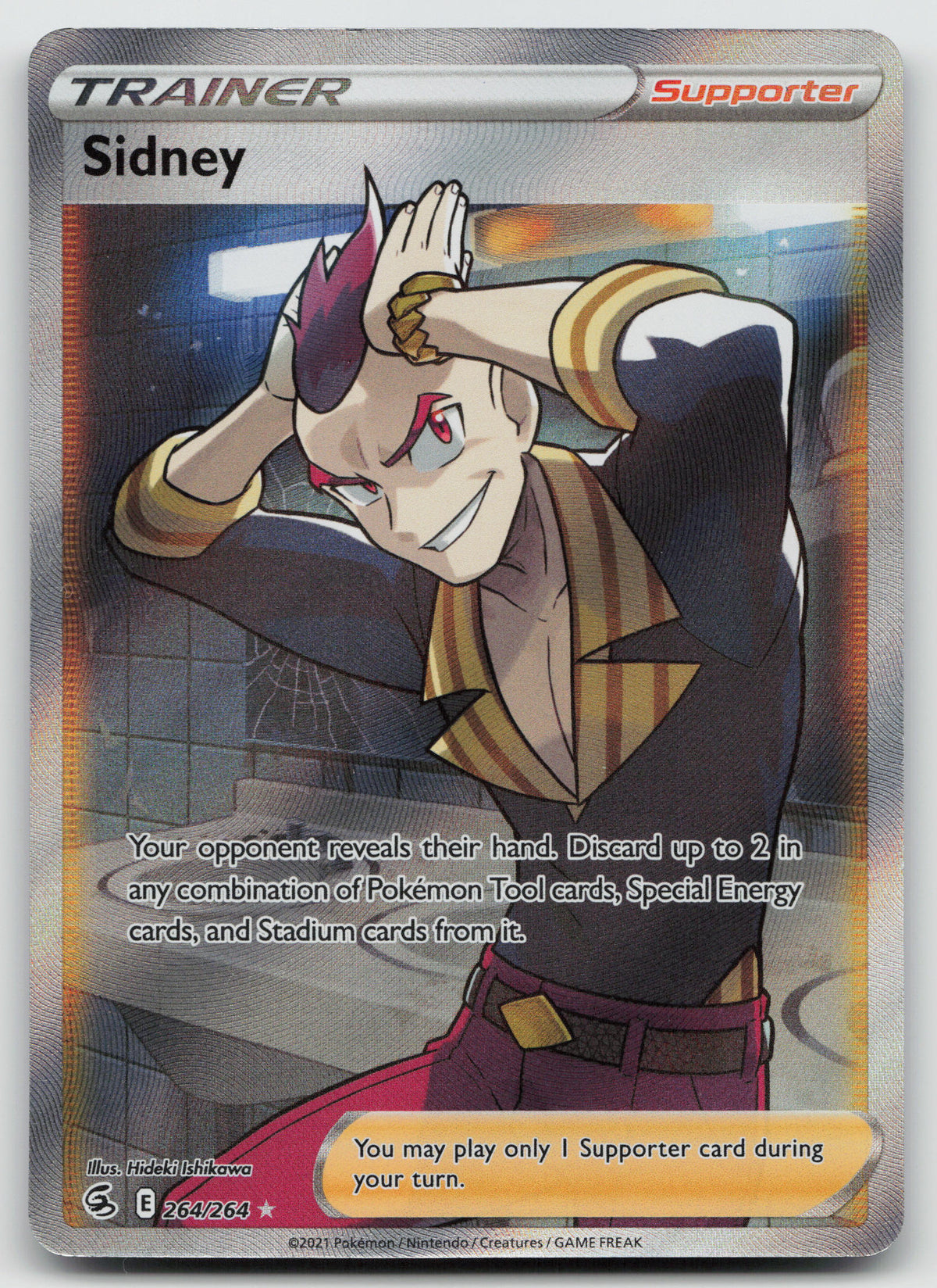 Sidney (Full Art) Ultra Rare Holo SWSH08: Fusion Strike 264/264 NM
