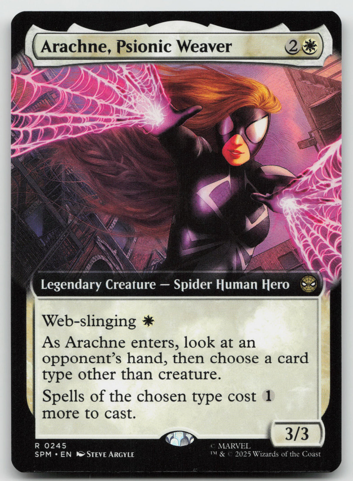 Arachne, Psionic Weaver (Extended Art) R Normal Marvel's Spider-Man 245 NM