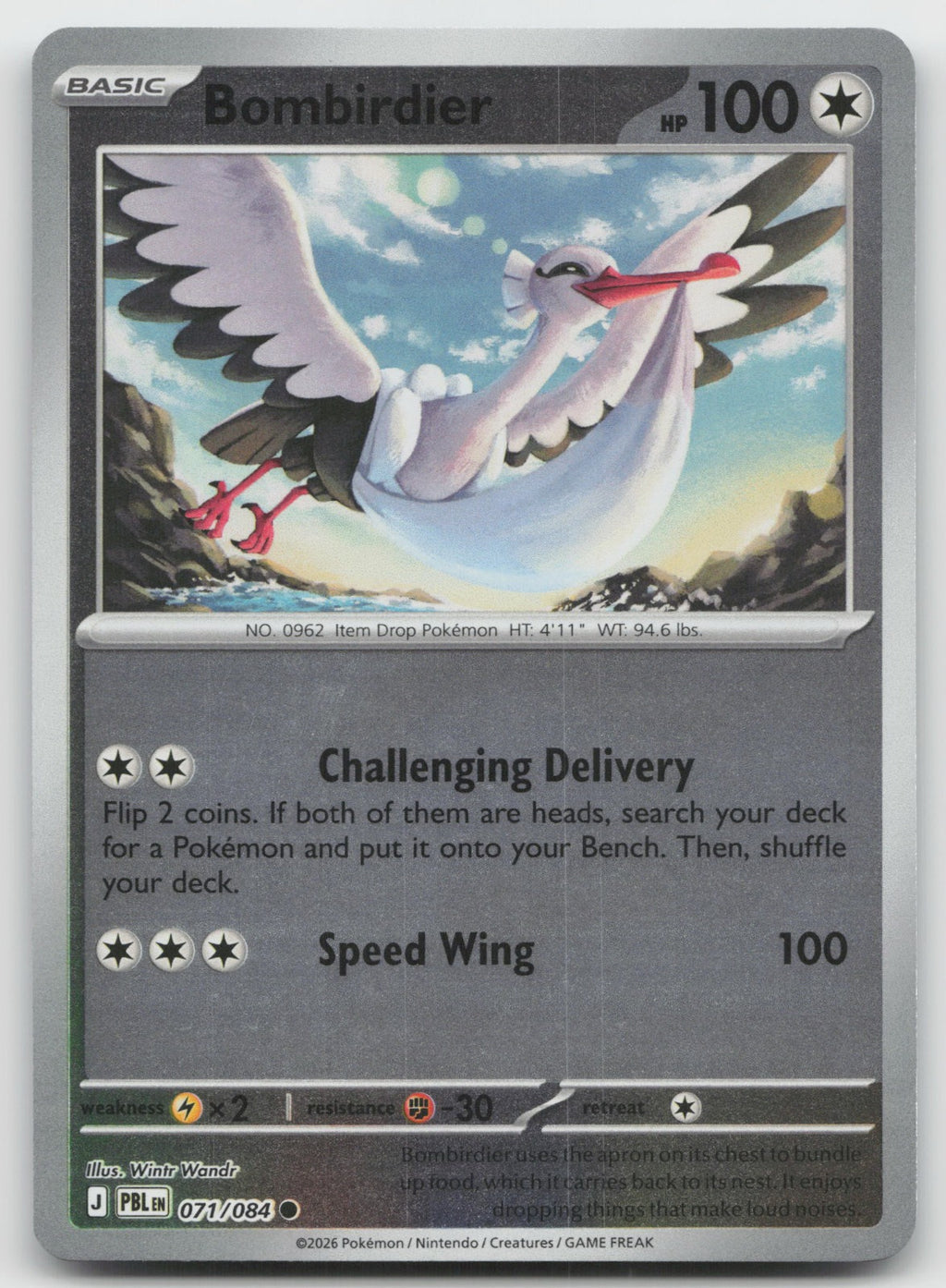Bombirdier Reverse Holo Common ME05: Pitch Black 071/084 NM