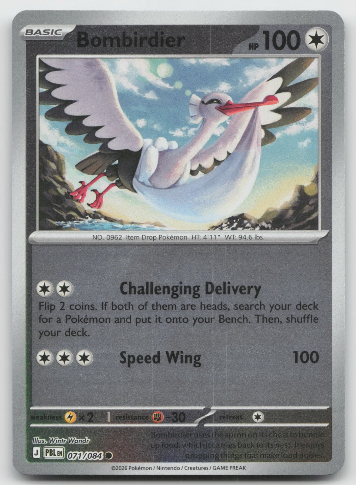 Bombirdier Reverse Holo Common ME05: Pitch Black 071/084 NM