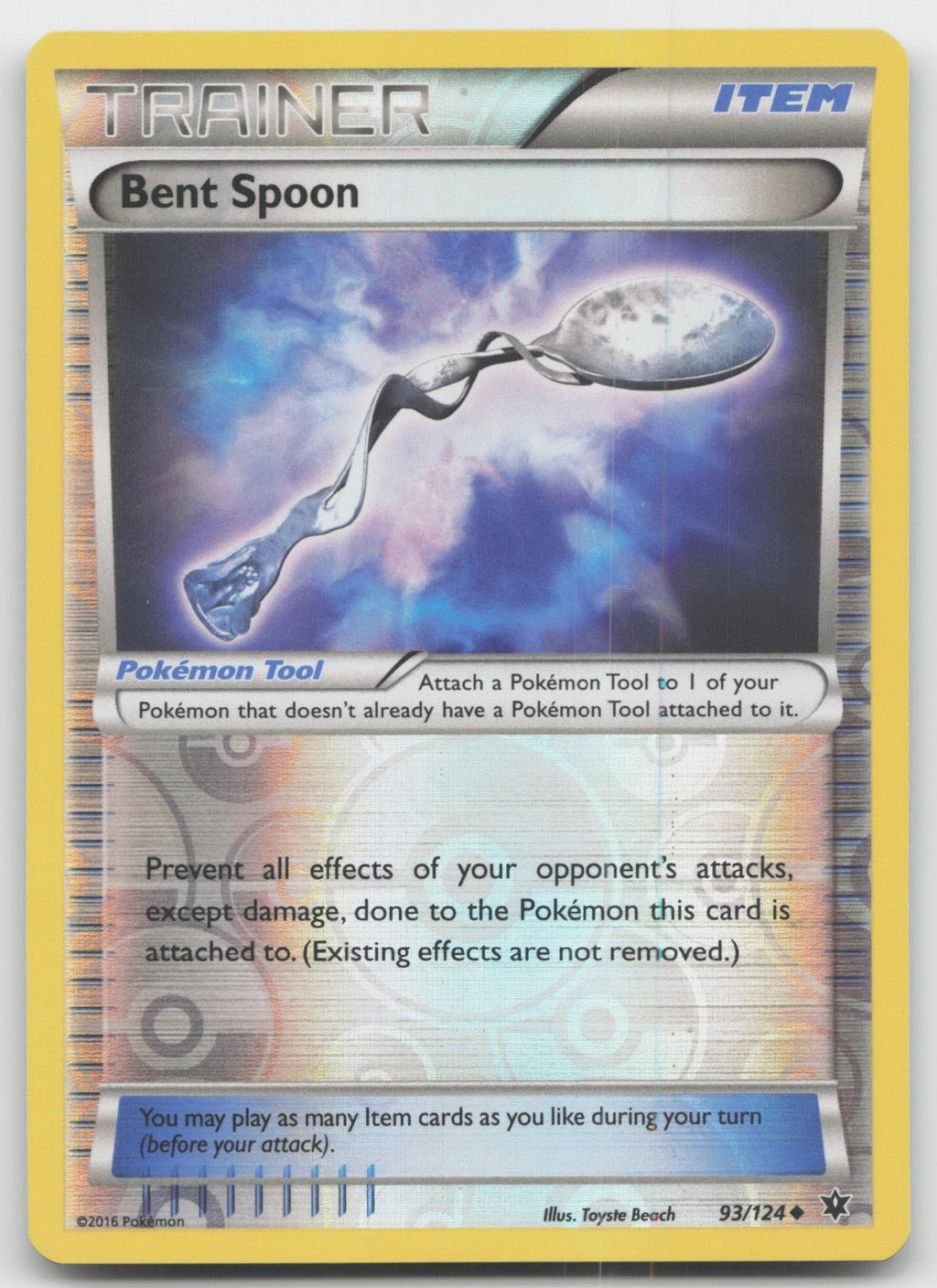 Bent Spoon Uncommon Reverse Holo XY - Fates Collide 93/124 LP