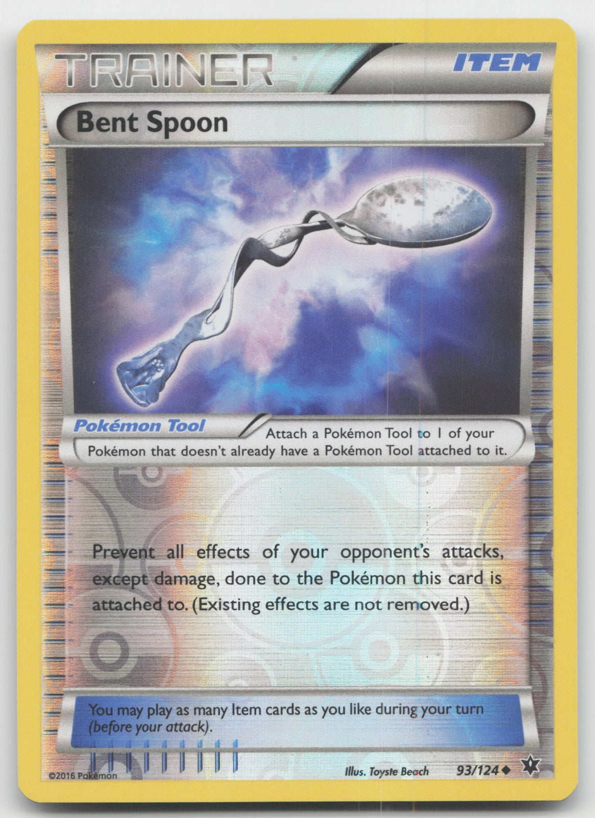 Bent Spoon Uncommon Reverse Holo XY - Fates Collide 93/124 LP