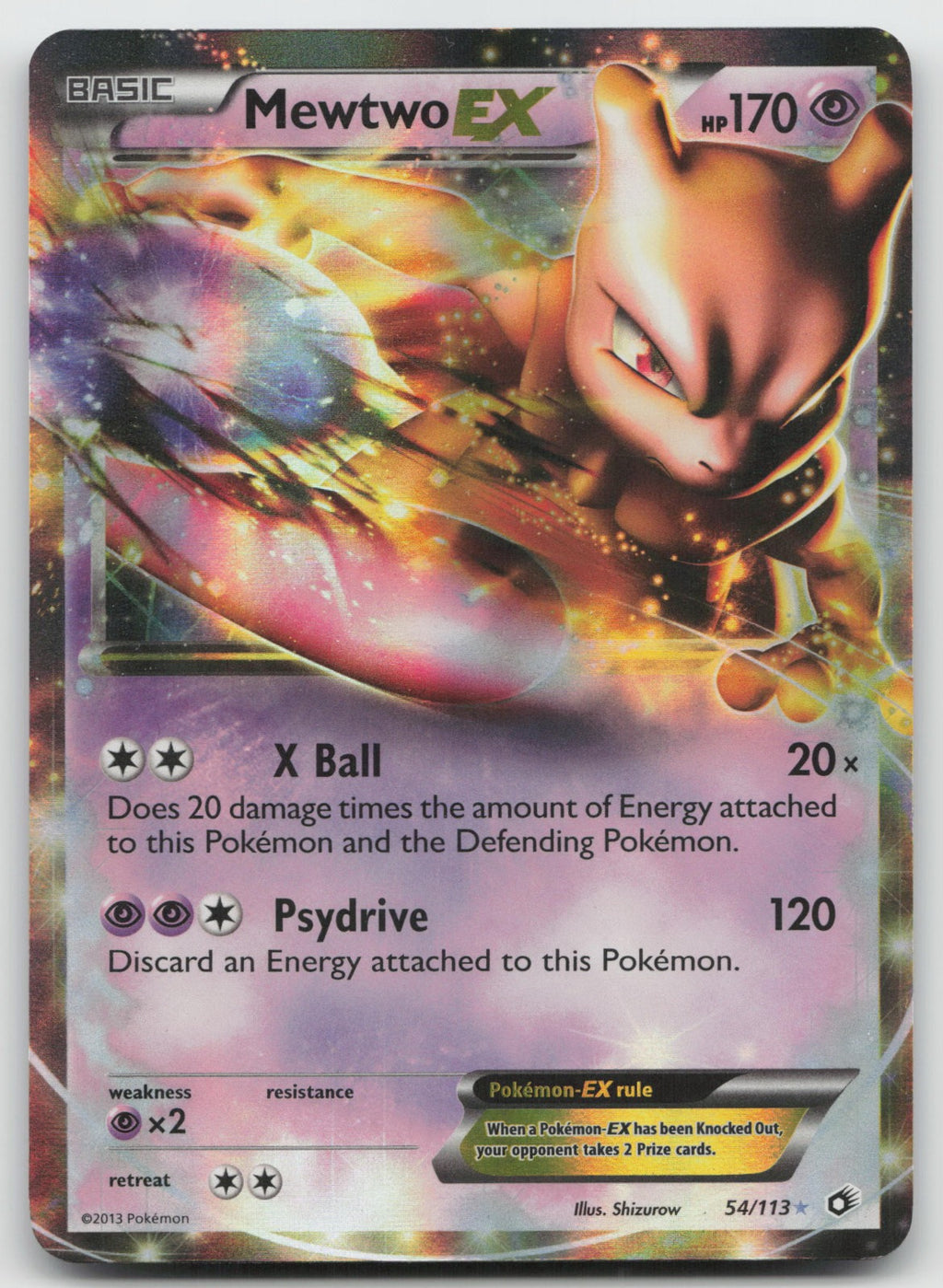 Mewtwo EX Ultra Rare Legendary Treasures 54/113 LP