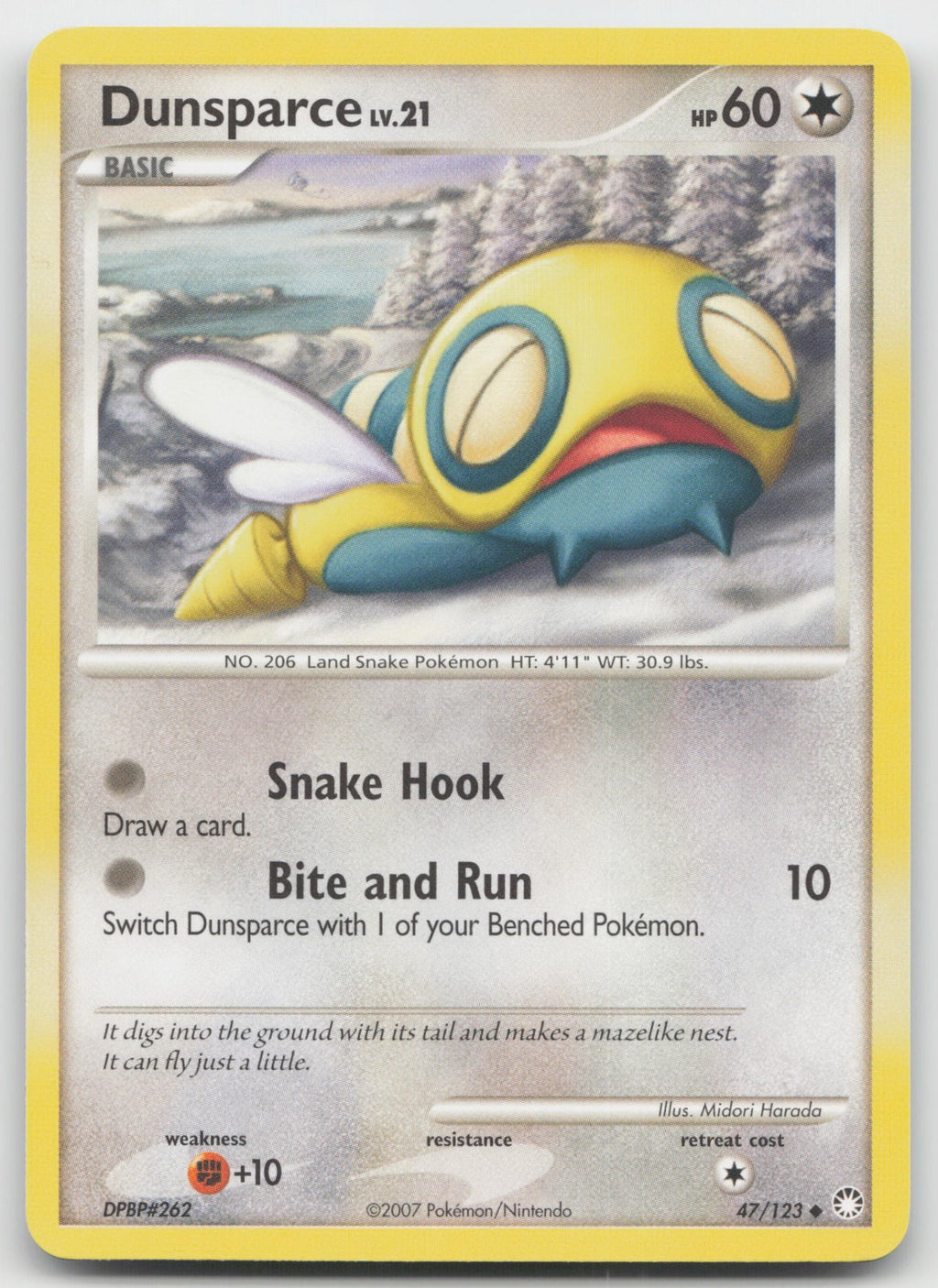 Dunsparce Uncommon Mysterious Treasures 47/123 LP