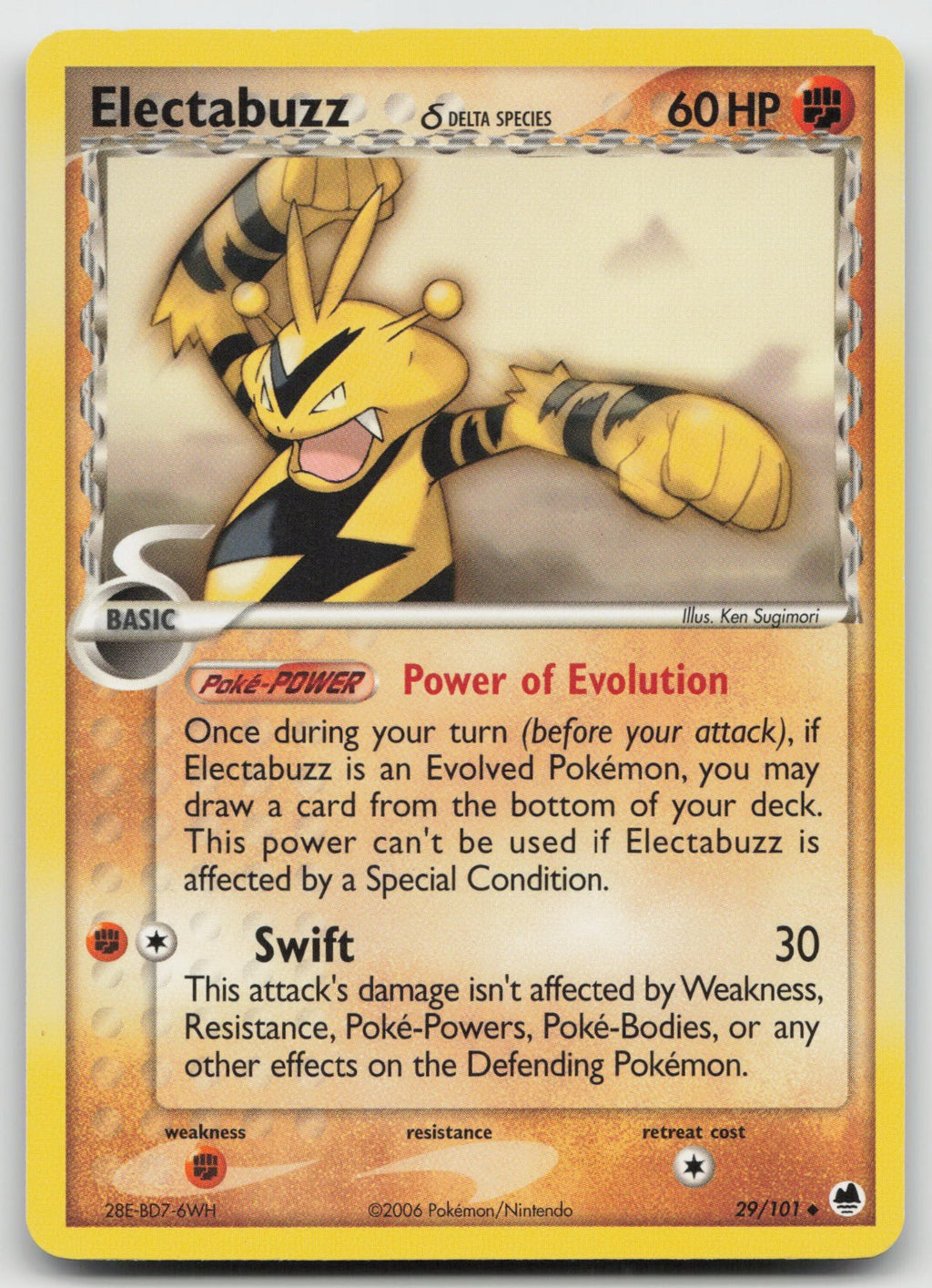 Electabuzz (Delta Species) Uncommon Dragon Frontiers 29/101 MP