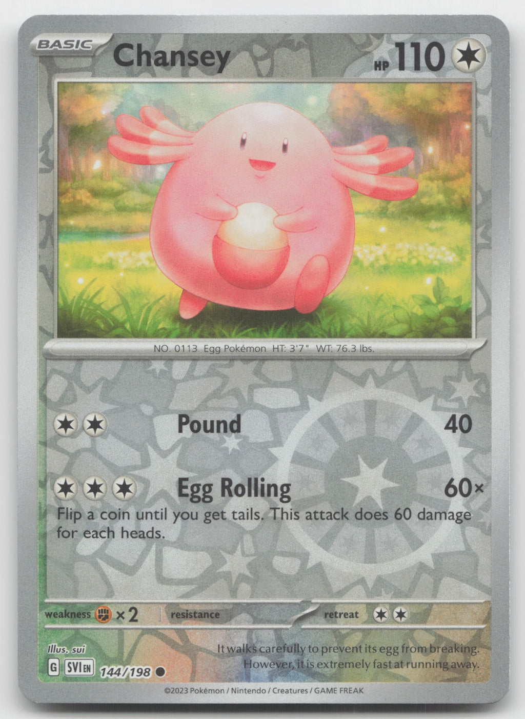 Chansey Reverse Holo Common SV01: Scarlet & Violet Base Set 144/198 NM